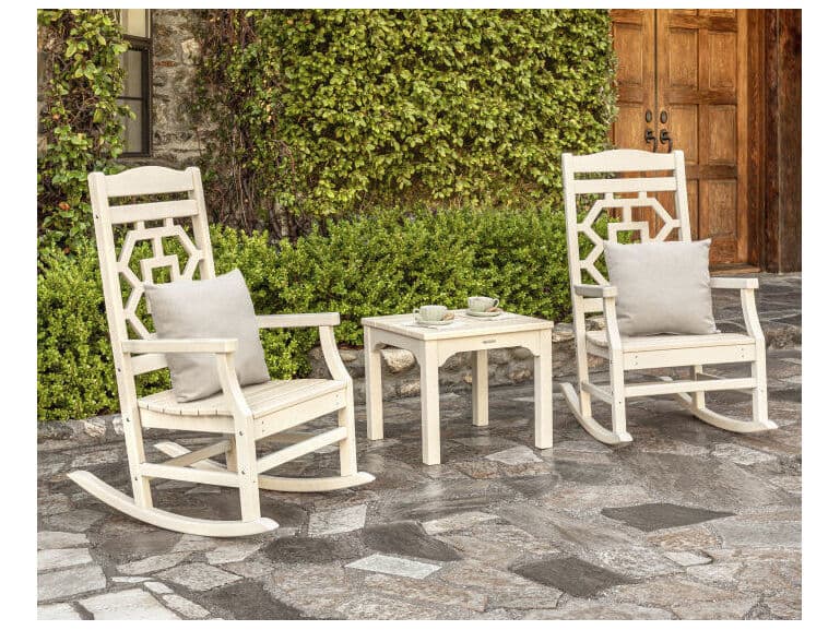 POLYWOOD® Martha Stewart by POLYWOOD® Chinoiserie Patio Rocking Chair
