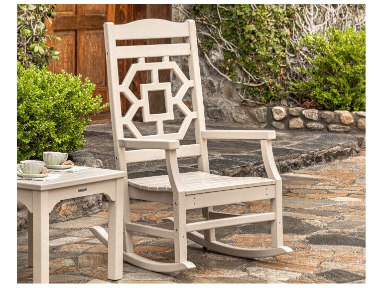 POLYWOOD® Martha Stewart by POLYWOOD® Chinoiserie Patio Rocking Chair
