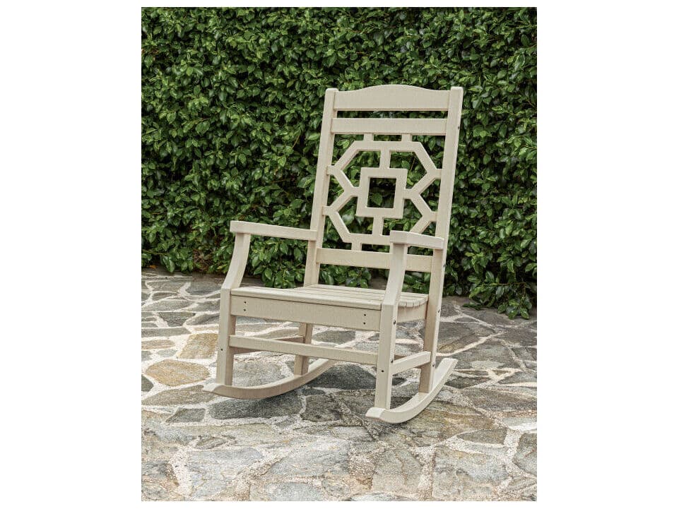 POLYWOOD® Martha Stewart by POLYWOOD® Chinoiserie Patio Rocking Chair