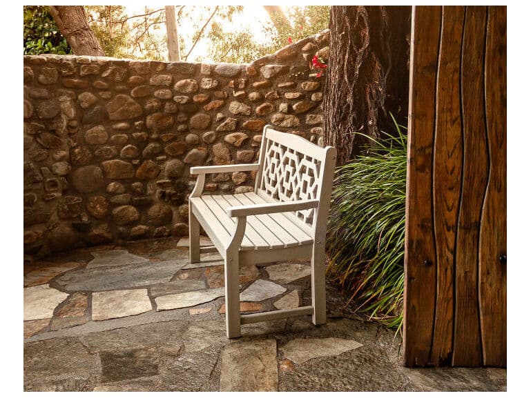 POLYWOOD® Martha Stewart by POLYWOOD® Chinoiserie 48” Garden Patio Bench