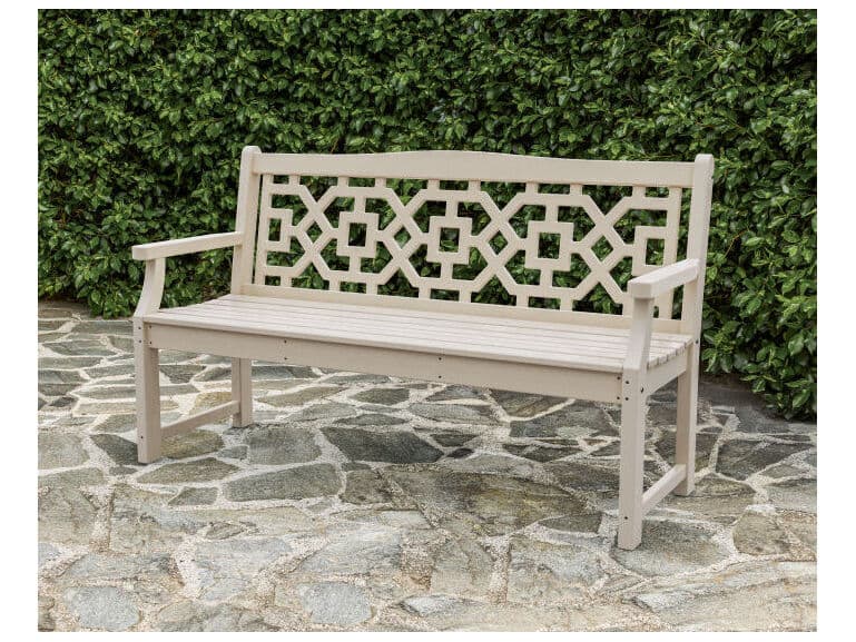 POLYWOOD® Martha Stewart by POLYWOOD® Chinoiserie 60” Garden Outdoor Bench
