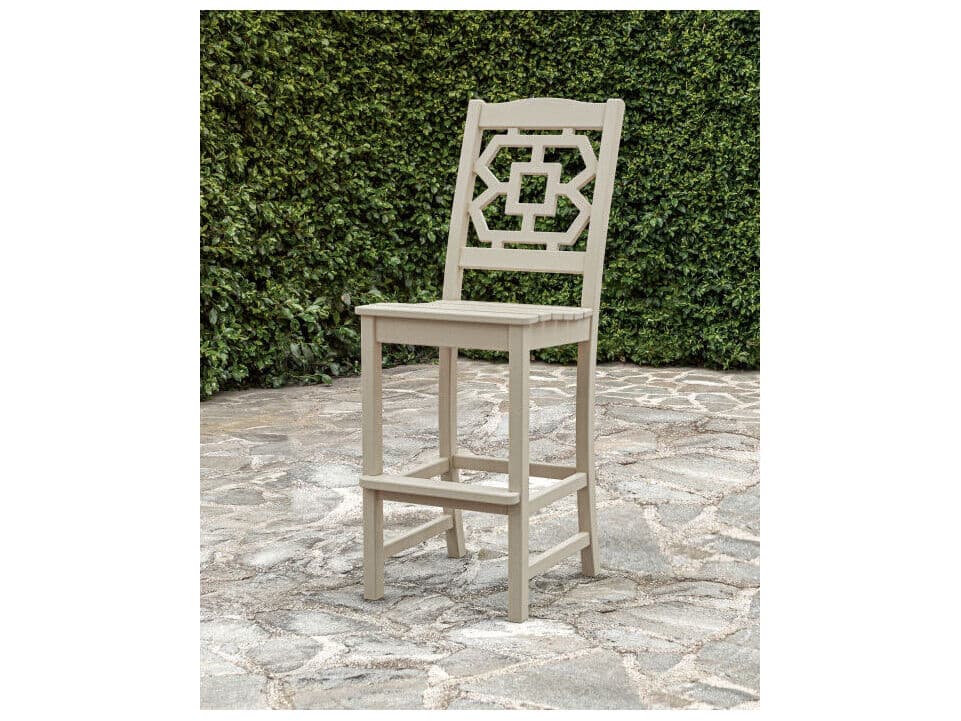 POLYWOOD® Martha Stewart by POLYWOOD® Chinoiserie Patio Bar Side Chair