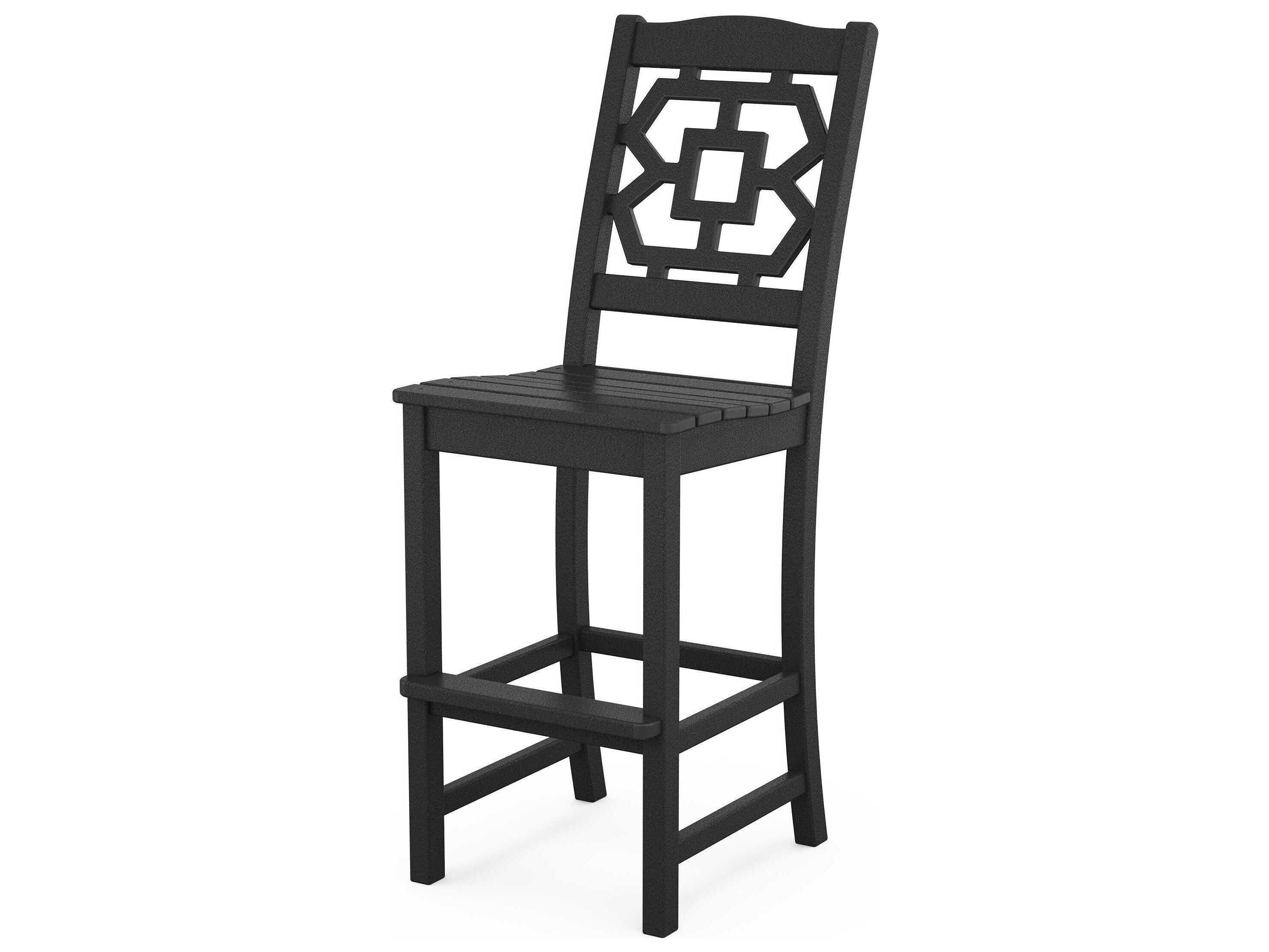 POLYWOOD® Martha Stewart by POLYWOOD® Chinoiserie Patio Bar Side Chair