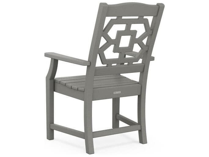 POLYWOOD® Martha Stewart by POLYWOOD® Chinoiserie Outdoor Patio Dining Arm Chair