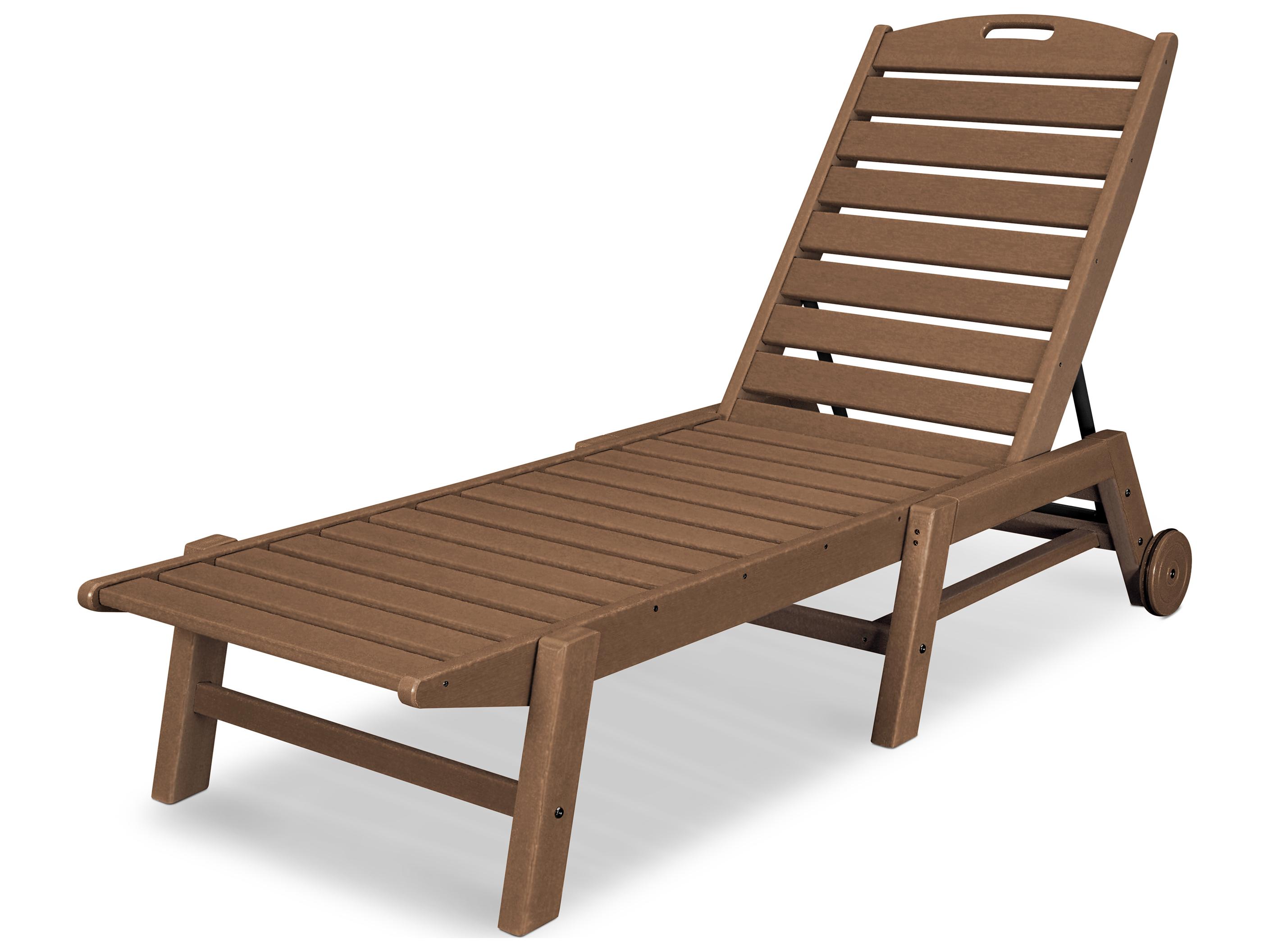 POLYWOOD® Nautical Recycled Plastic Stackable Patio Chaise Lounge