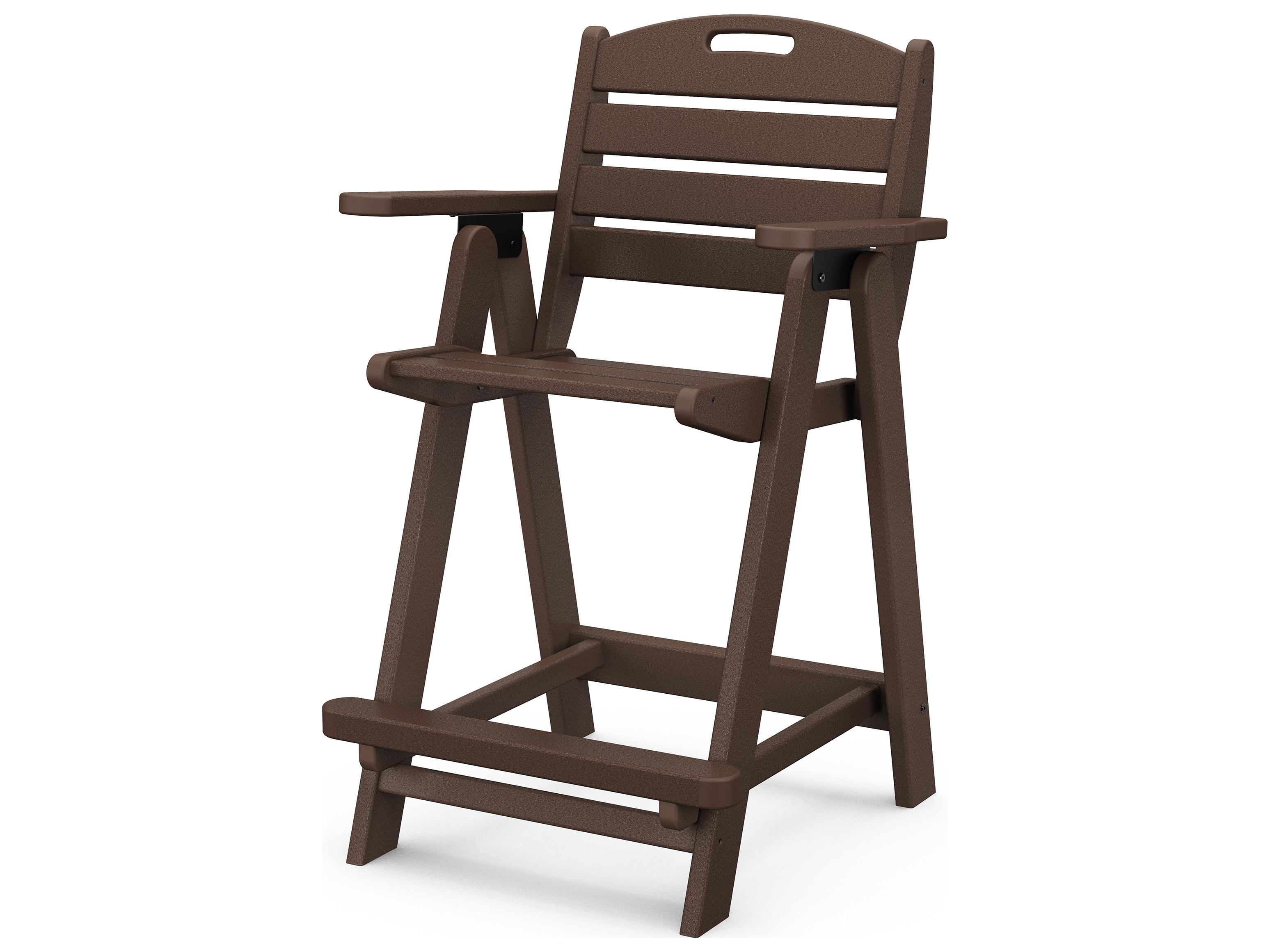 POLYWOOD® Nautical Recycled Plastic Patio Counter Chair