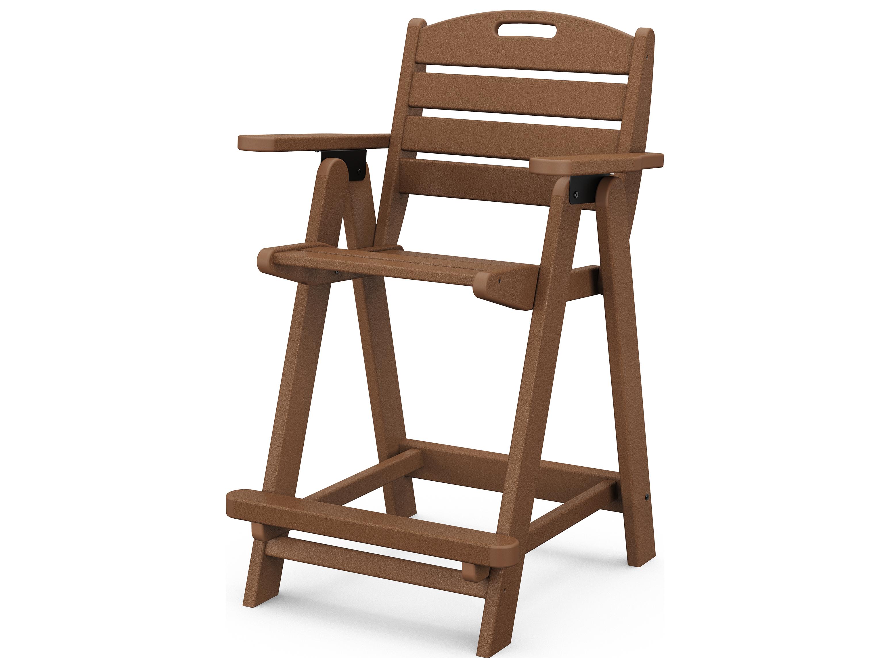 POLYWOOD® Nautical Recycled Plastic Patio Counter Chair