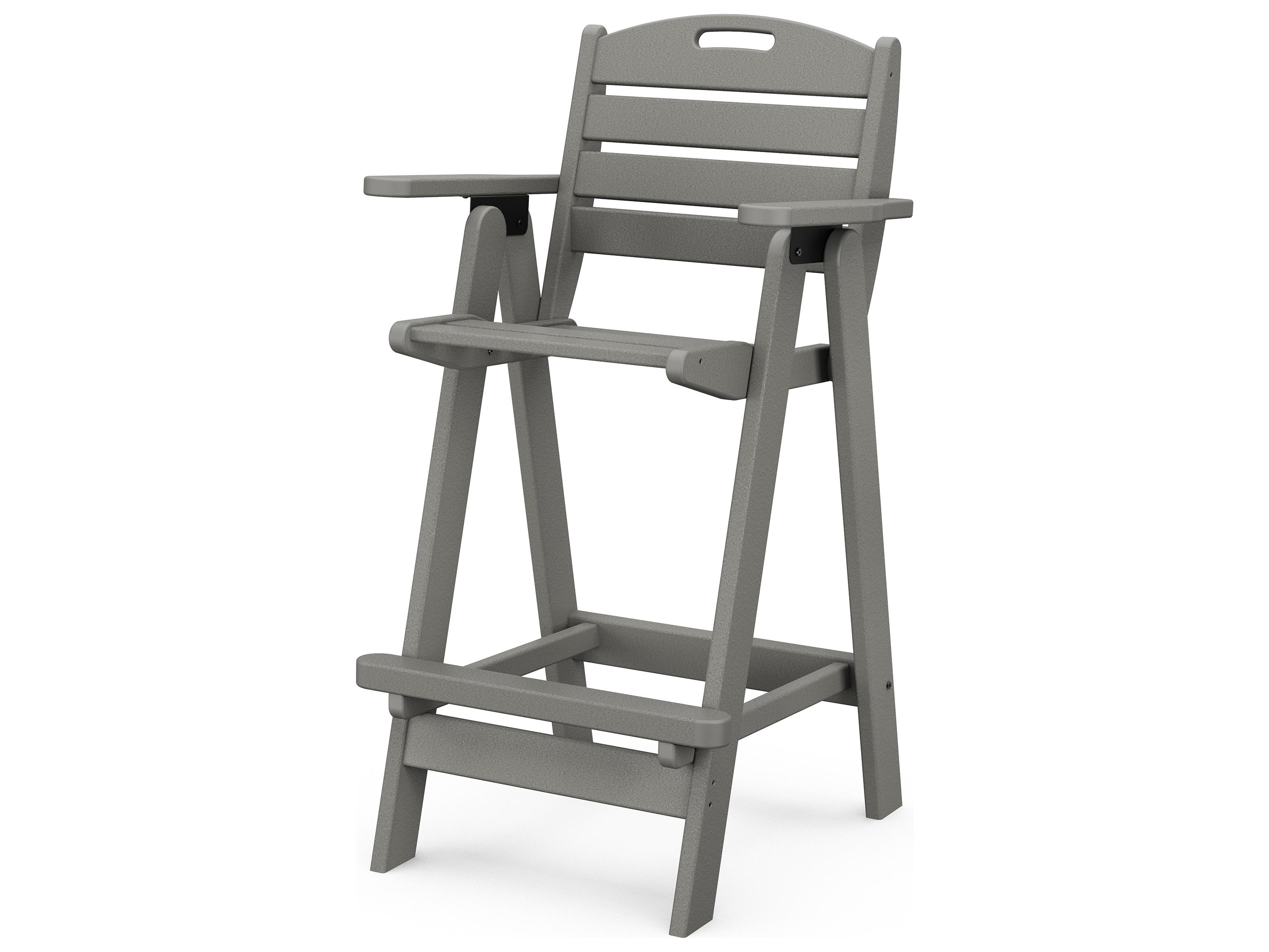 POLYWOOD® Nautical Recycled Plastic Patio Bar Chair