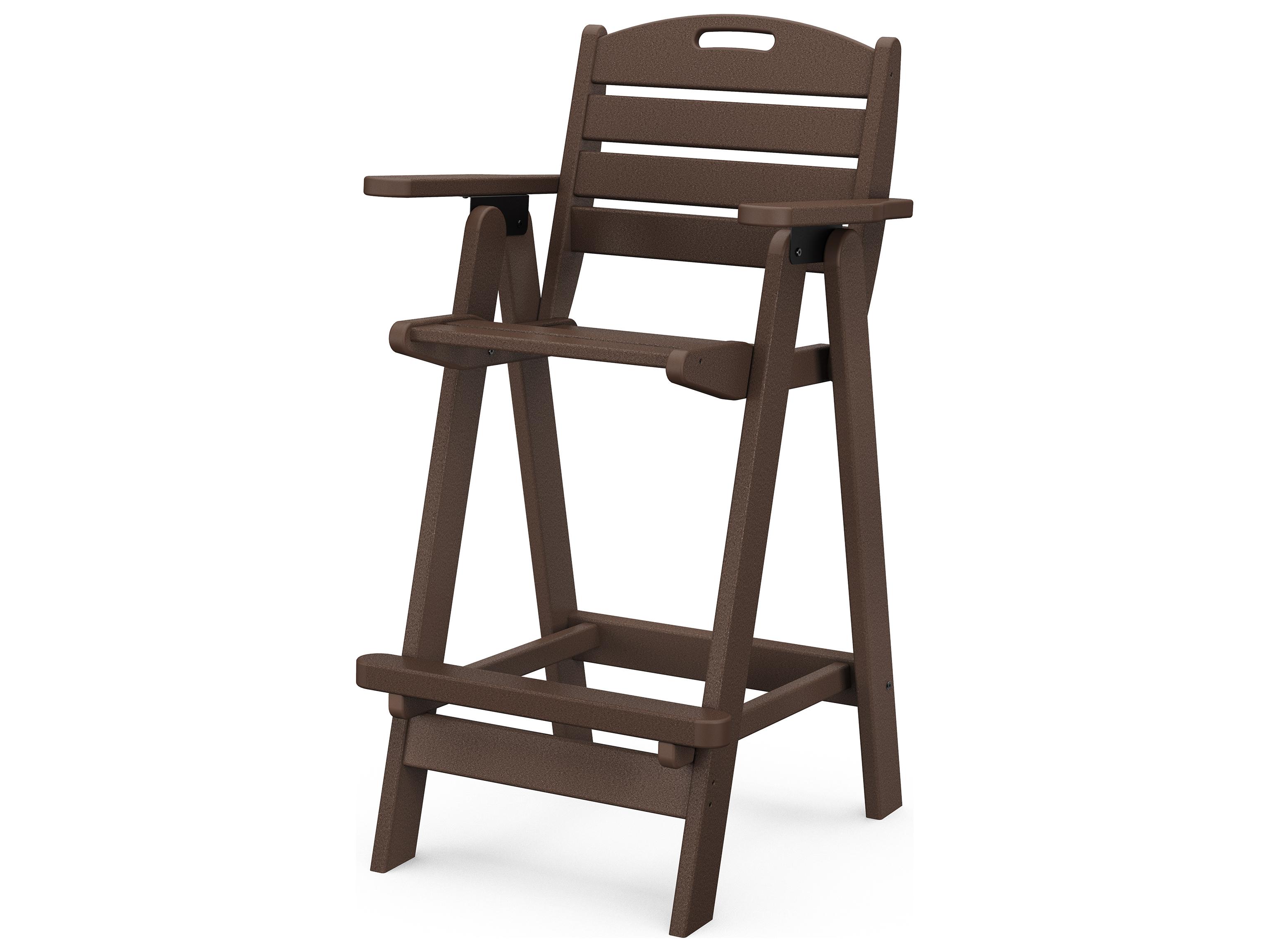 POLYWOOD® Nautical Recycled Plastic Patio Bar Chair