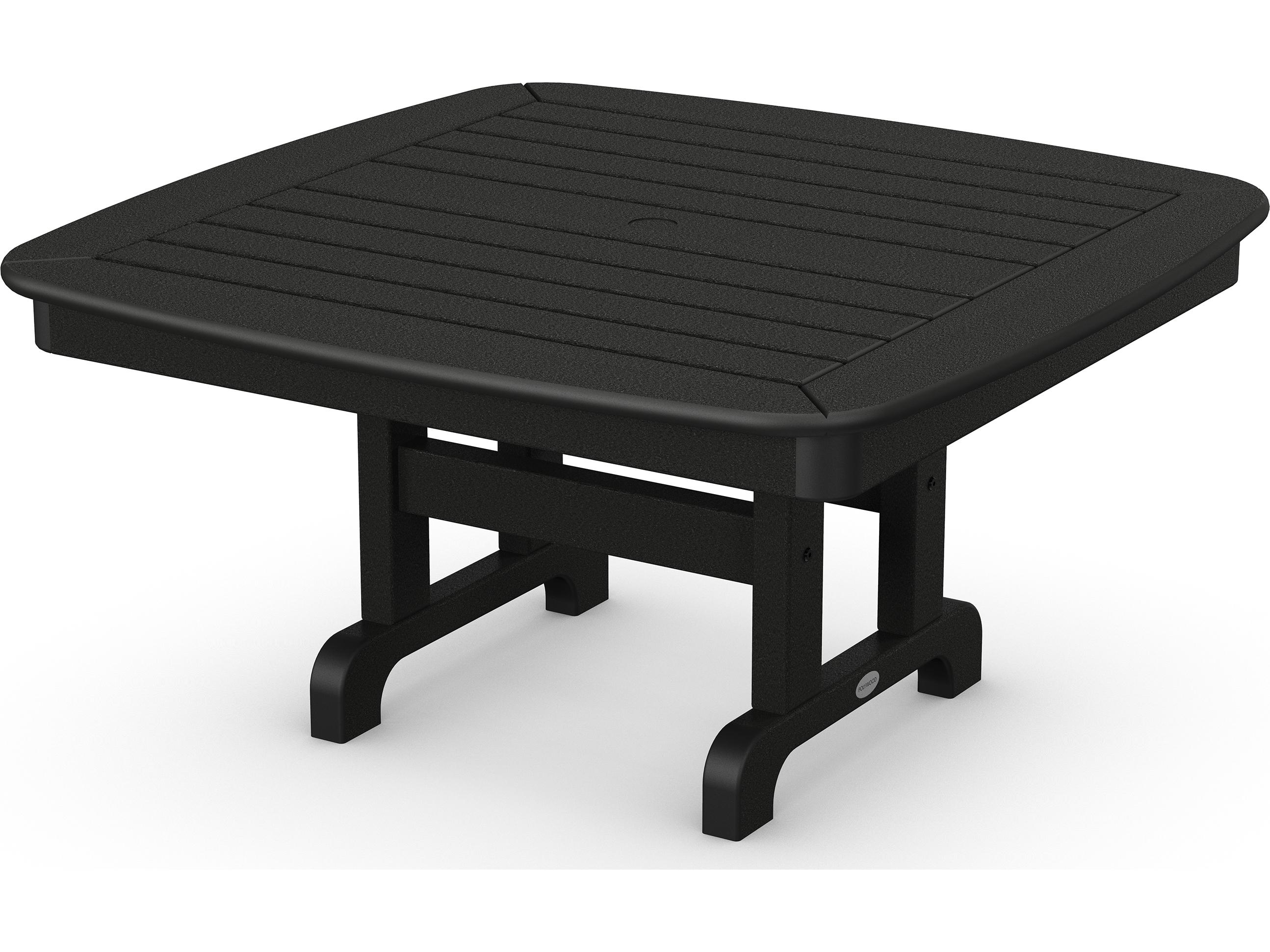 POLYWOOD® Nautical Recycled Plastic Square Outdoor Chat Table