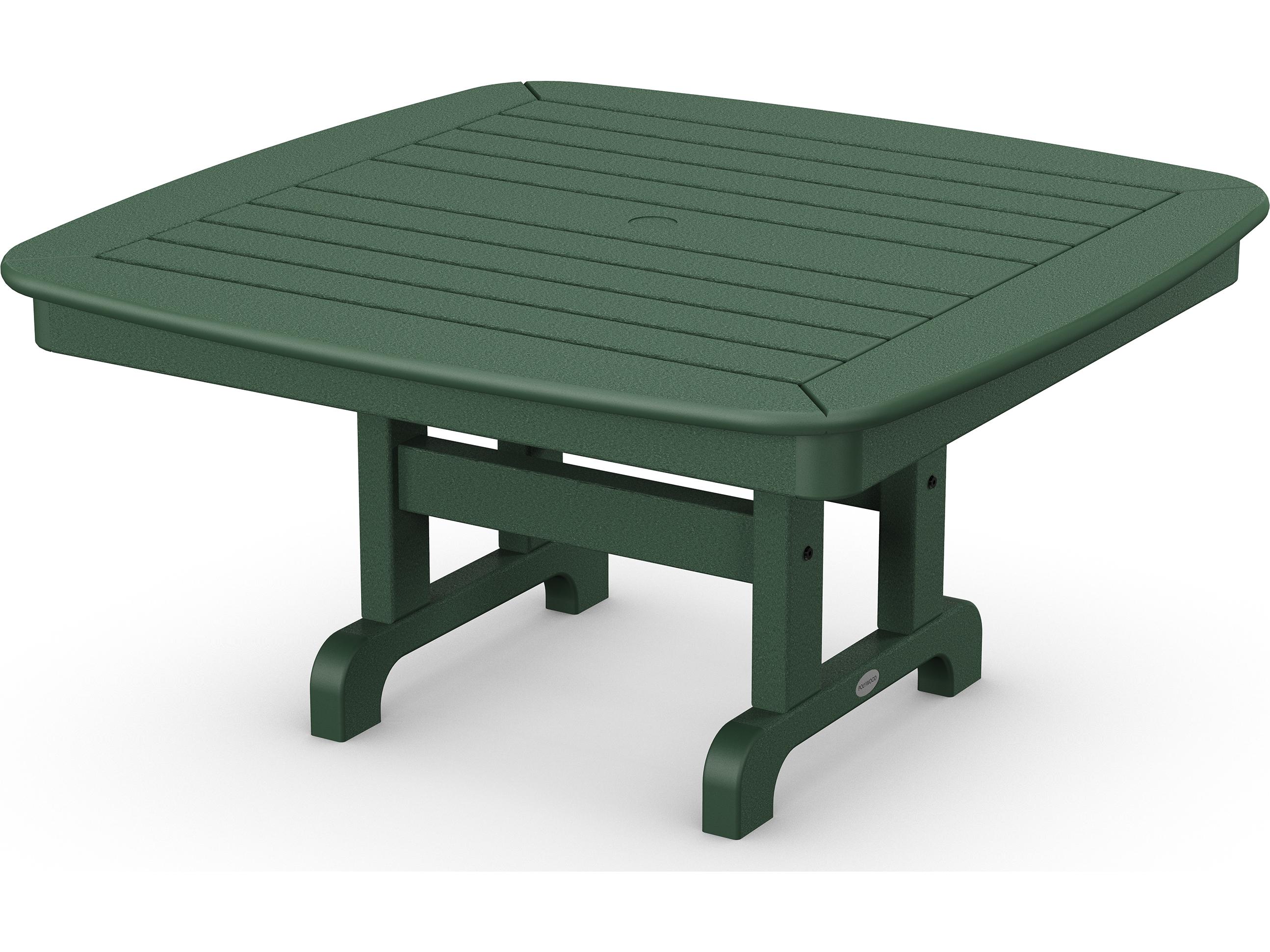 POLYWOOD® Nautical Recycled Plastic Square Outdoor Chat Table
