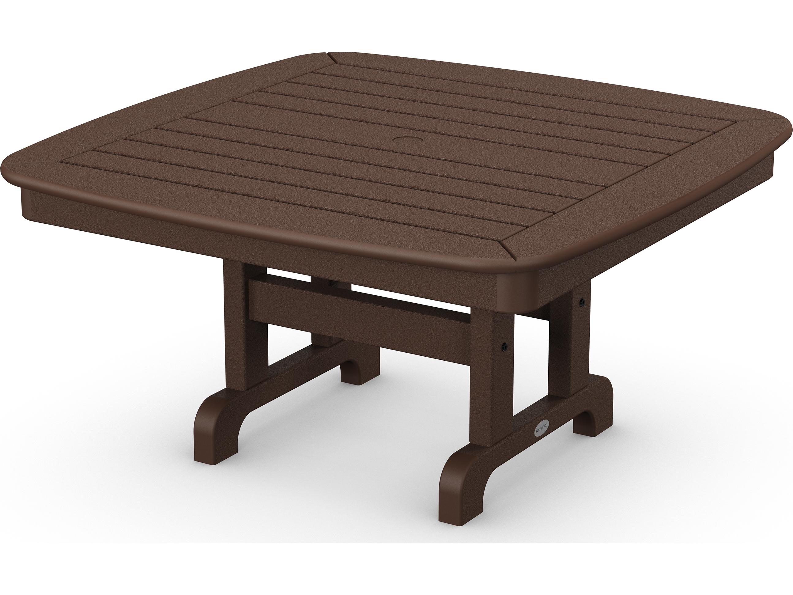 POLYWOOD® Nautical Recycled Plastic Square Outdoor Chat Table