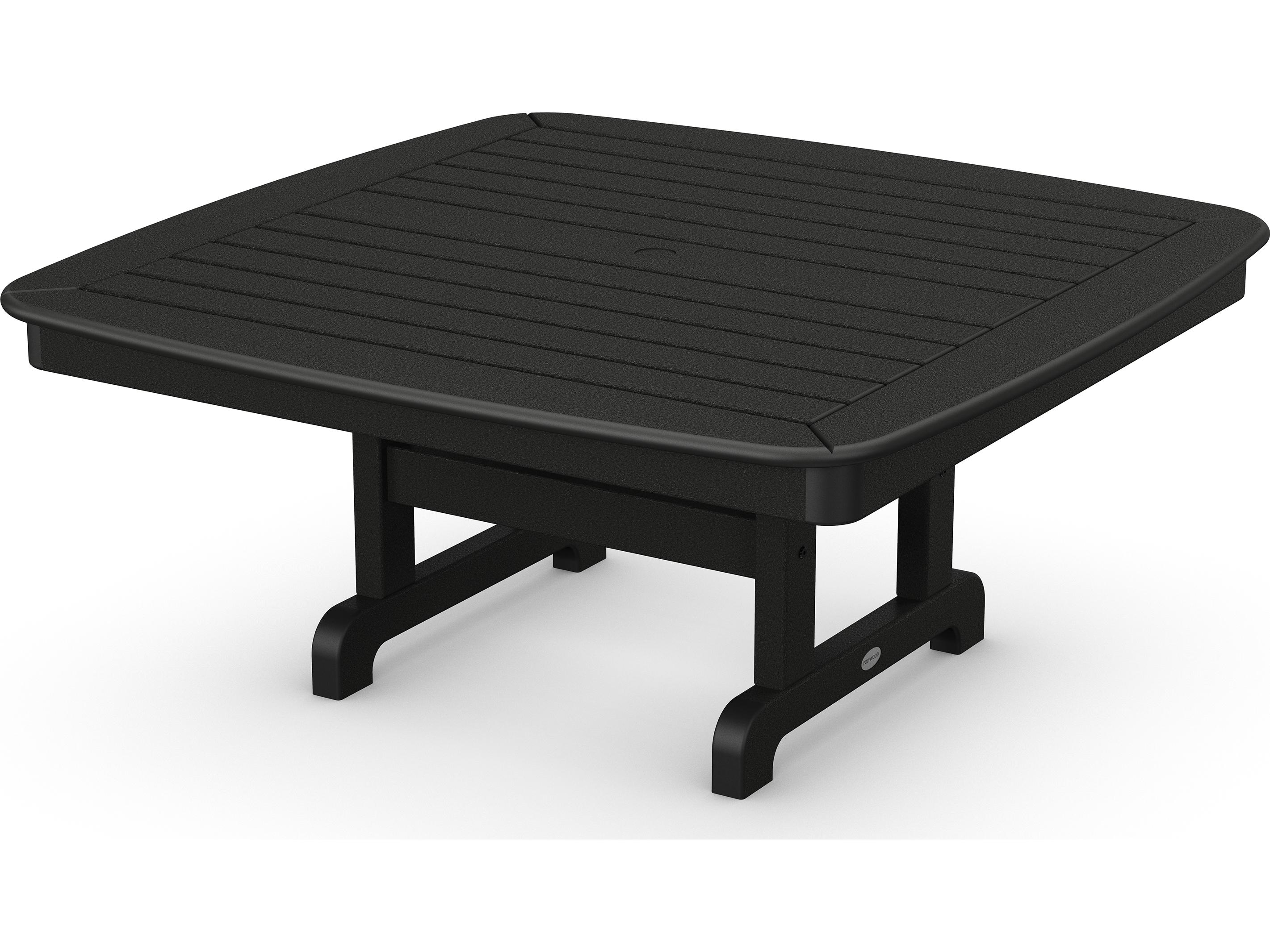 POLYWOOD® Nautical Recycled Plastic Square Outdoor Conversation Table