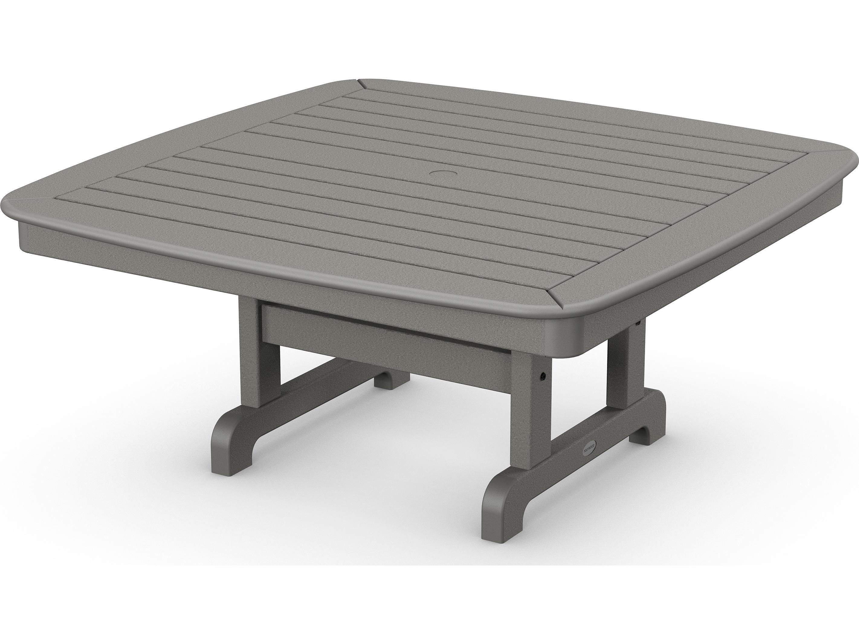 POLYWOOD® Nautical Recycled Plastic Square Outdoor Conversation Table