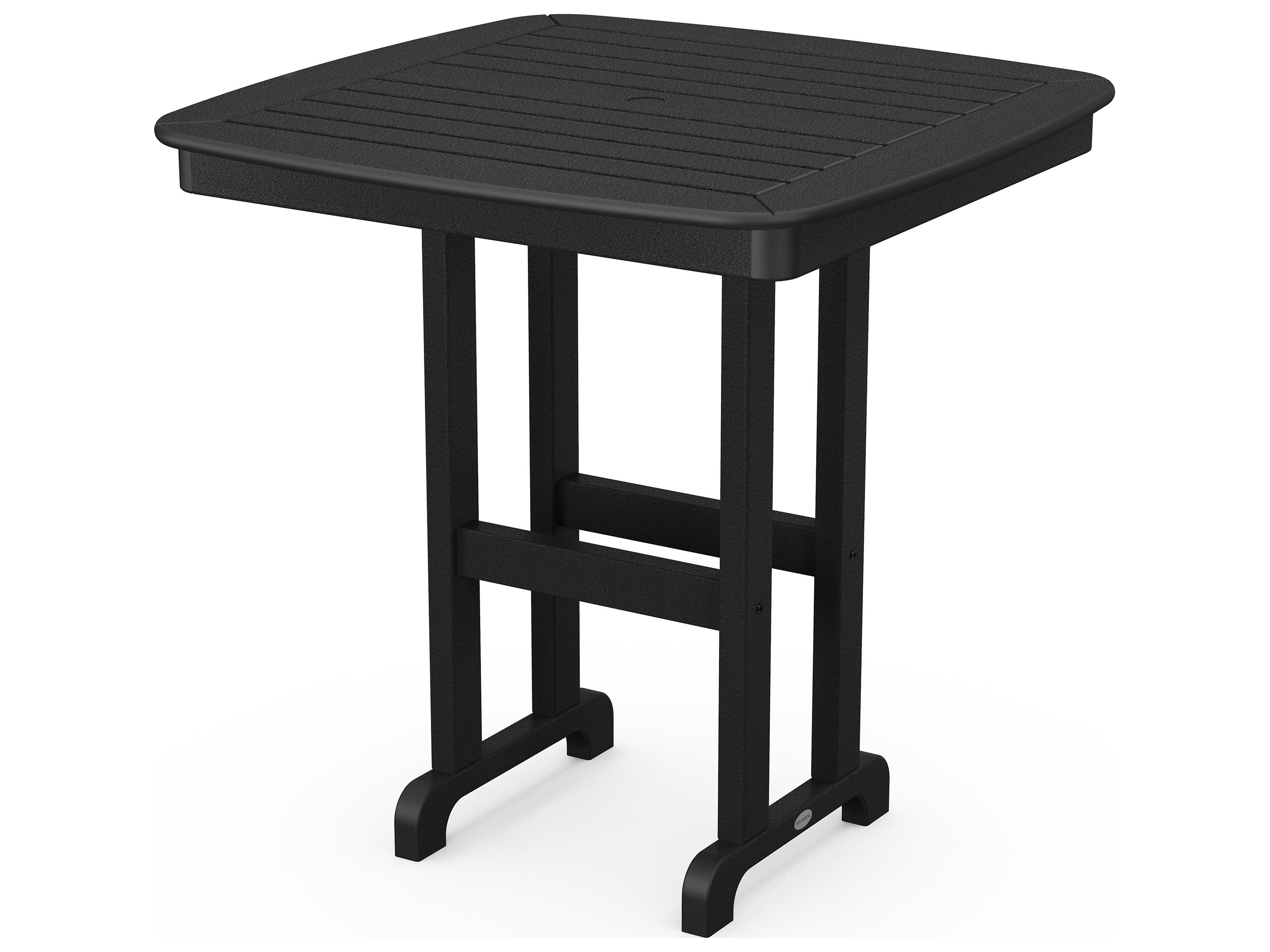 POLYWOOD® Nautical Recycled Plastic Square Outdoor Counter Table