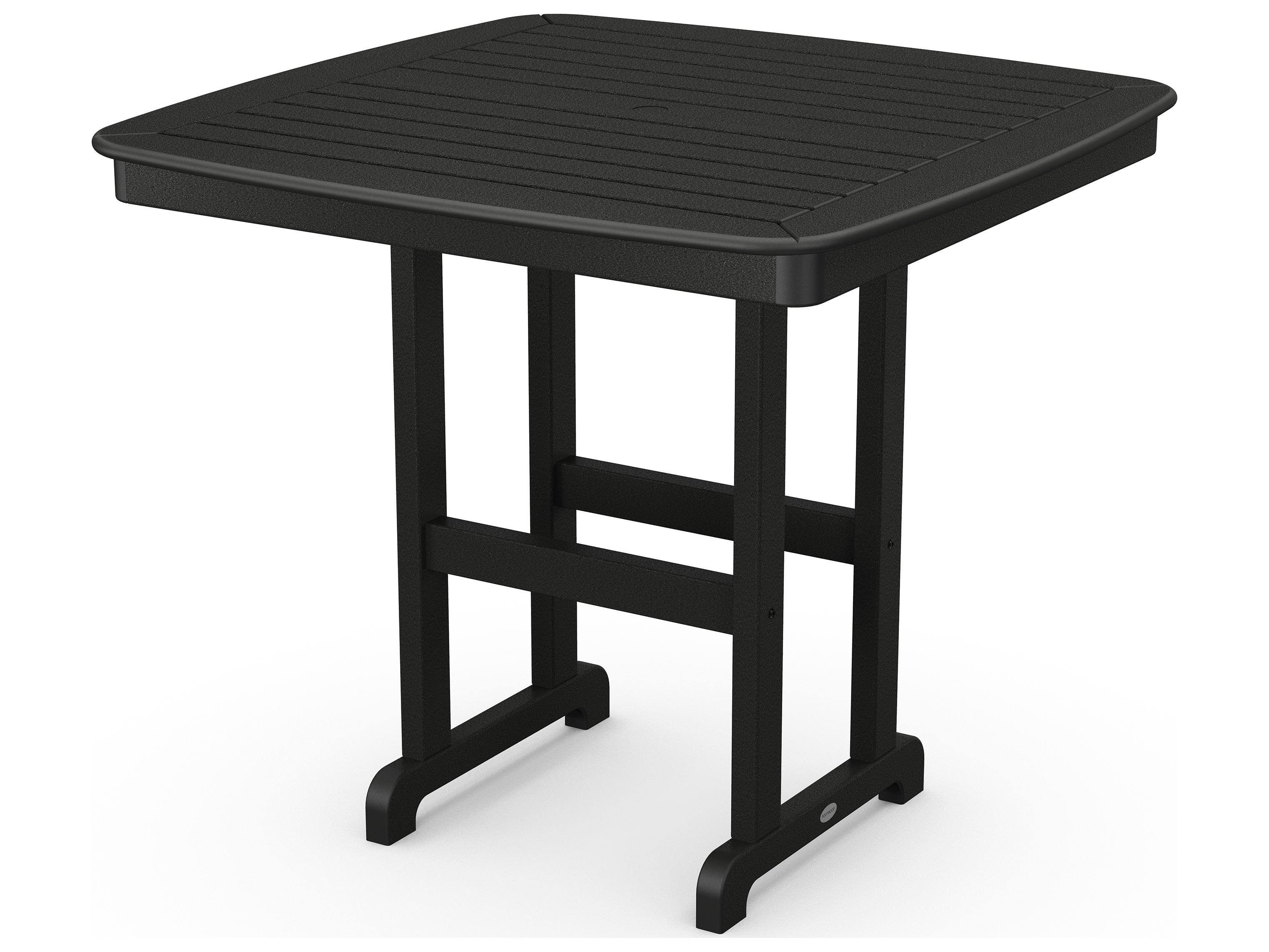 POLYWOOD® Nautical Recycled Plastic Square Patio Counter Table