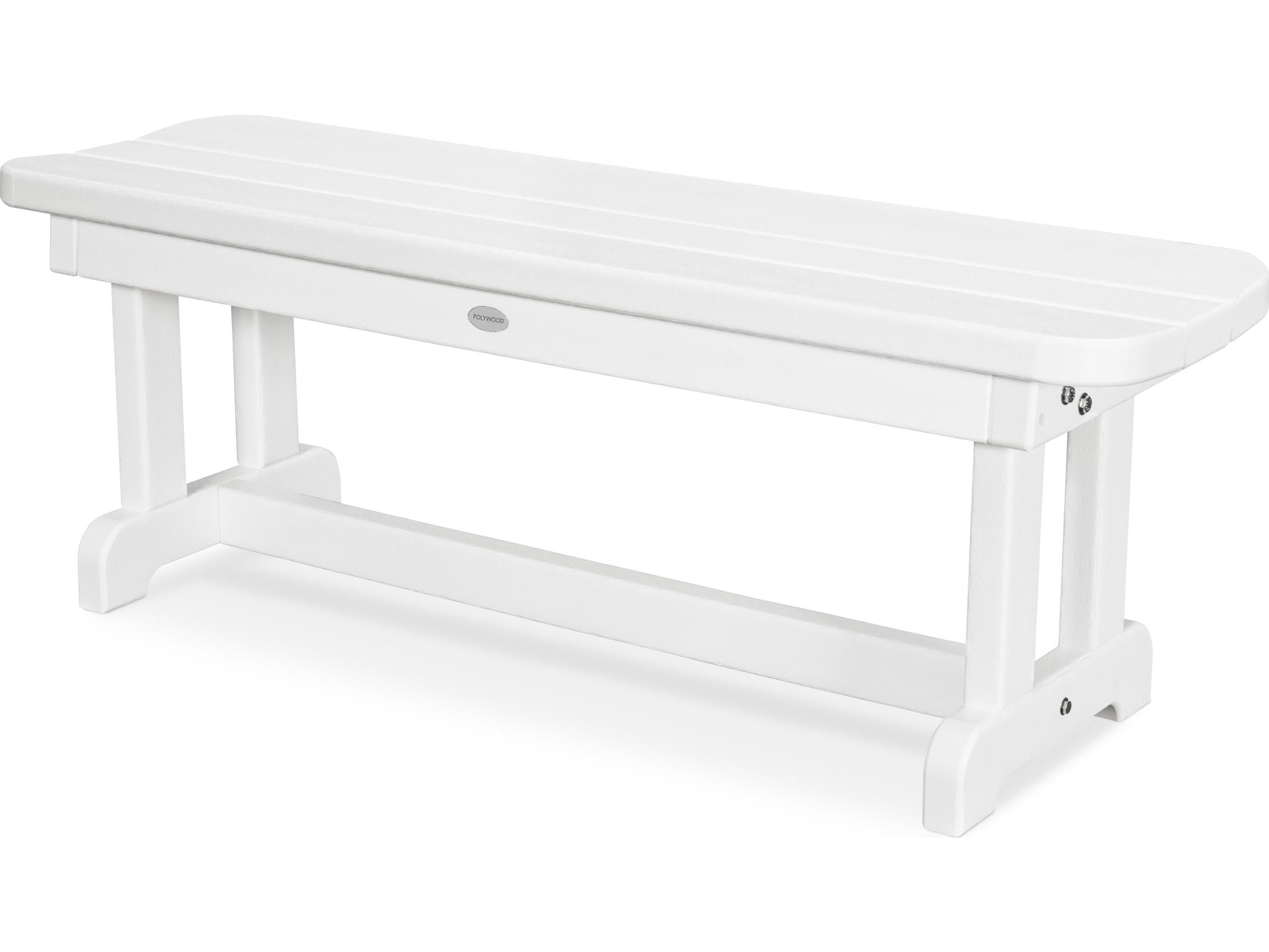 POLYWOOD® Park Recycled Plastic 48 Backless Outdoor Patio Bench