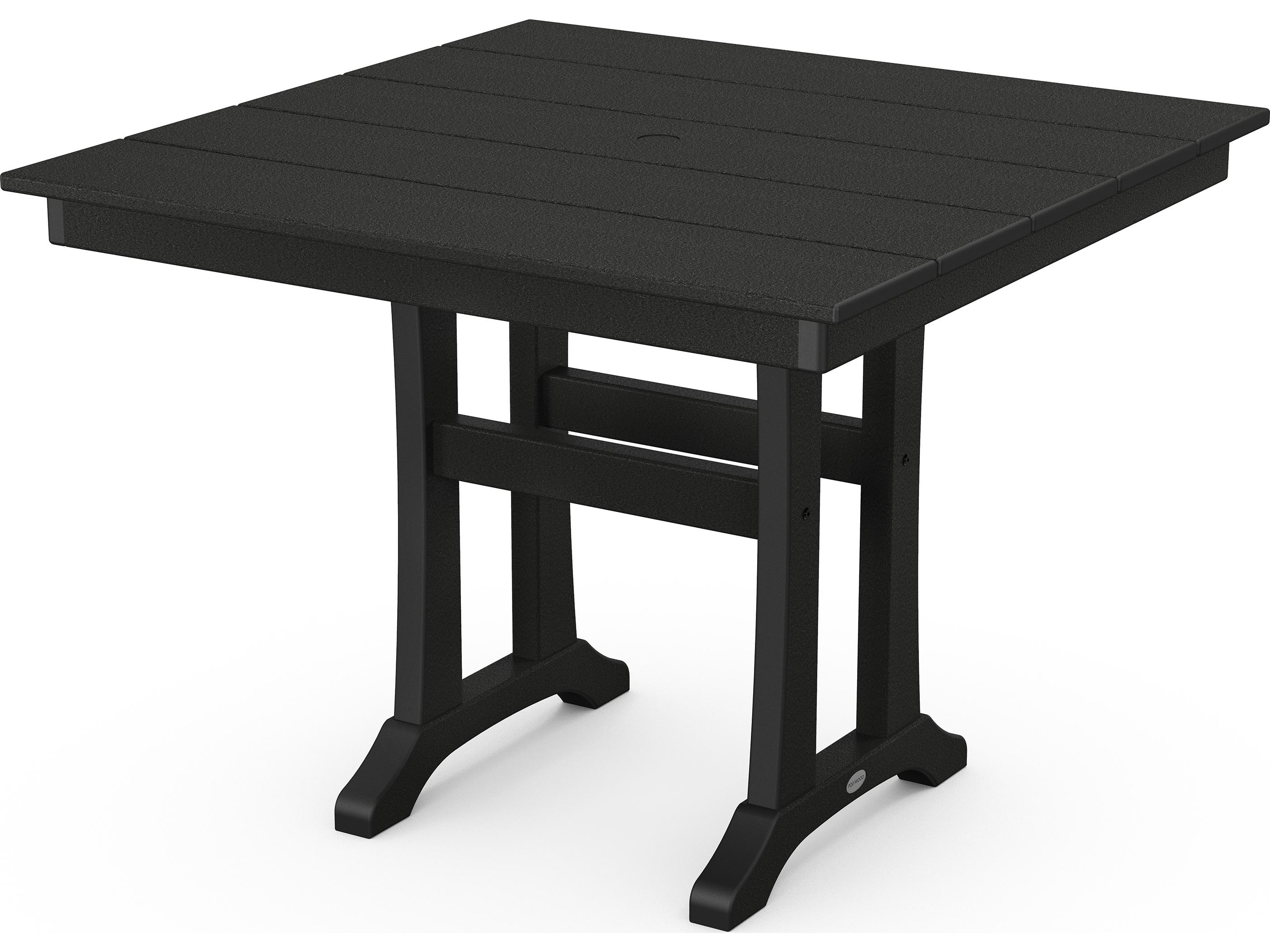 POLYWOOD® Farmhouse Recycled Plastic Square Patio Dining Table
