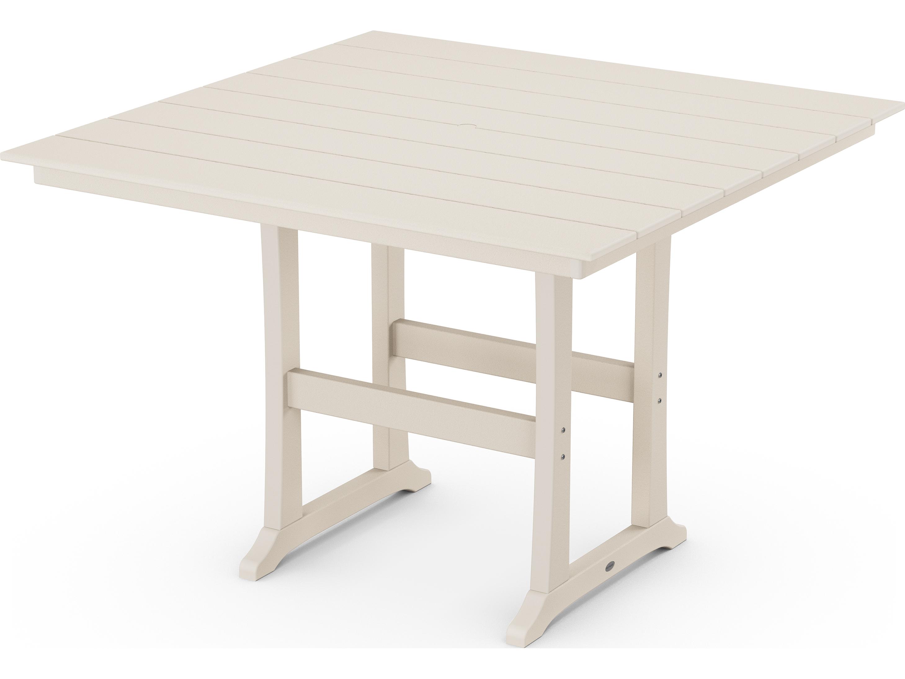 POLYWOOD® Farmhouse Recycled Plastic Square Patio Bar Table