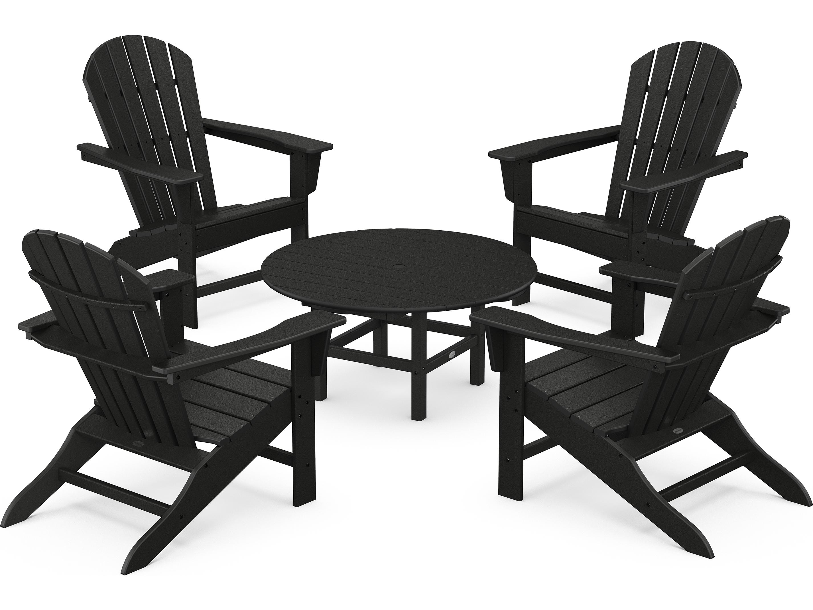 POLYWOOD® South Beach Recycled Plastic 5 Piece Patio Lounge Set
