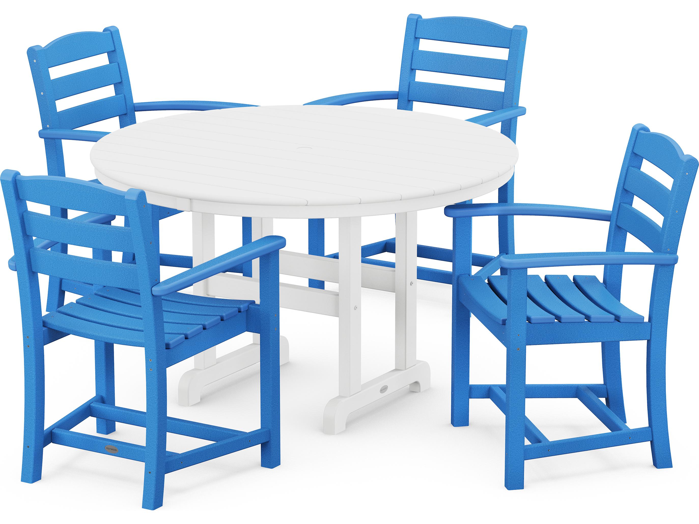 POLYWOOD® La Casa Cafe Recycled Plastic 5 Piece Patio Dining Set