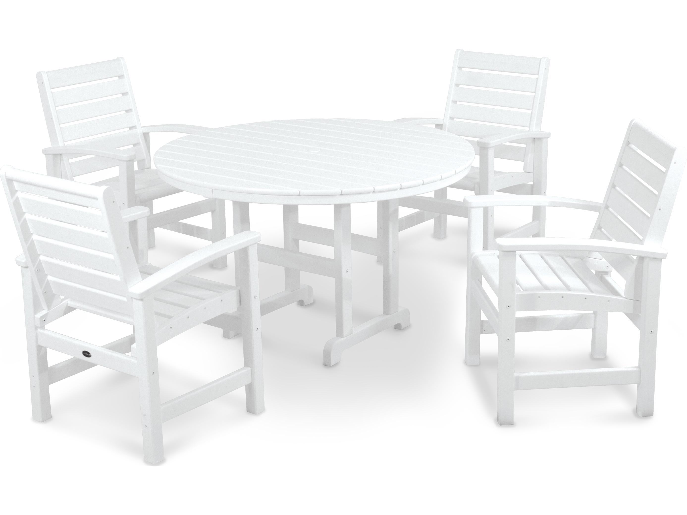 POLYWOOD® Signature Recycled Plastic 5-Piece Outdoor Dining Set