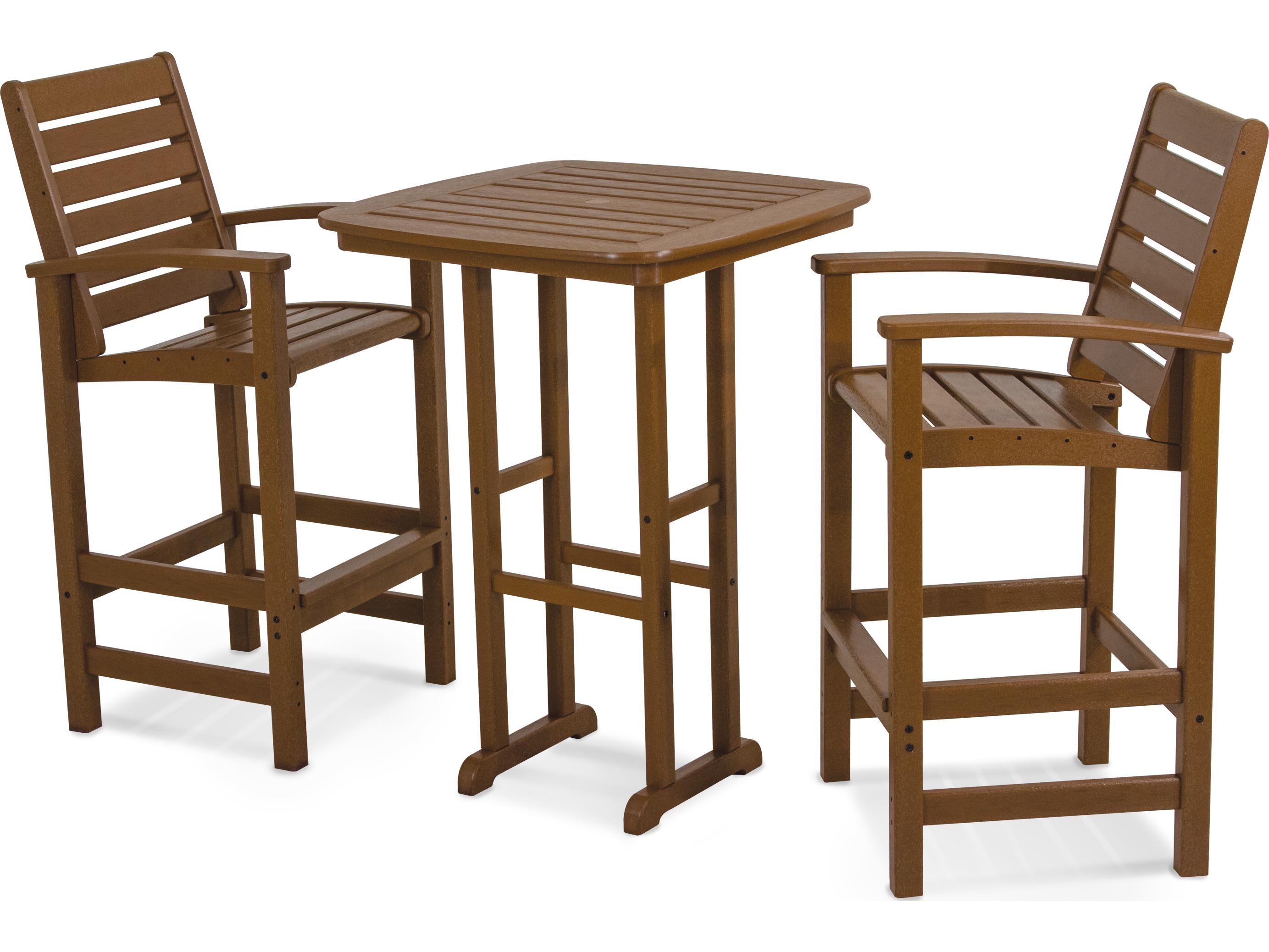 POLYWOOD® Signature Recycled Plastic 3-Piece Bar Set