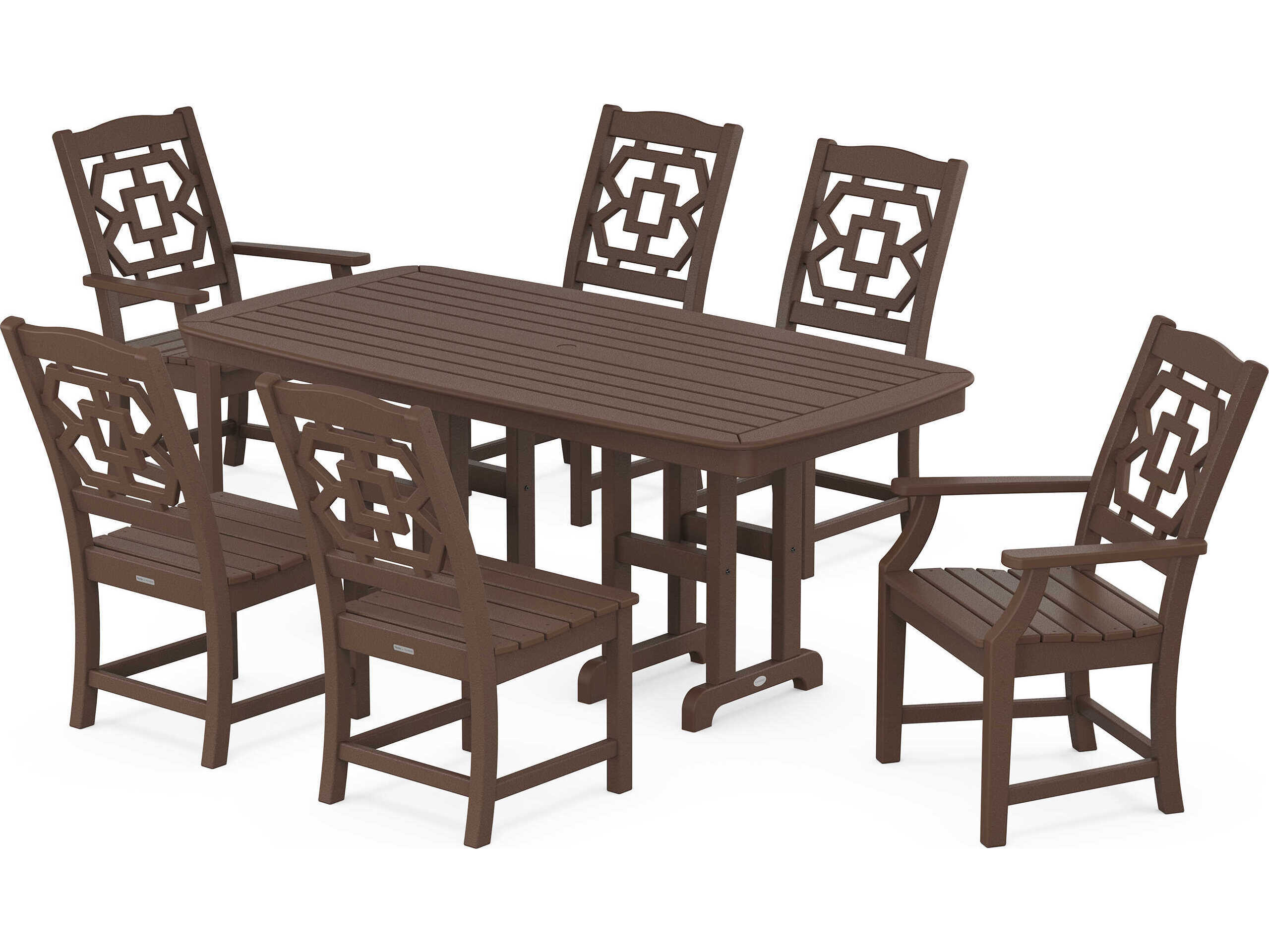 POLYWOOD® Martha Stewart Chinoiserie 7-Piece Outdoor Dining Set