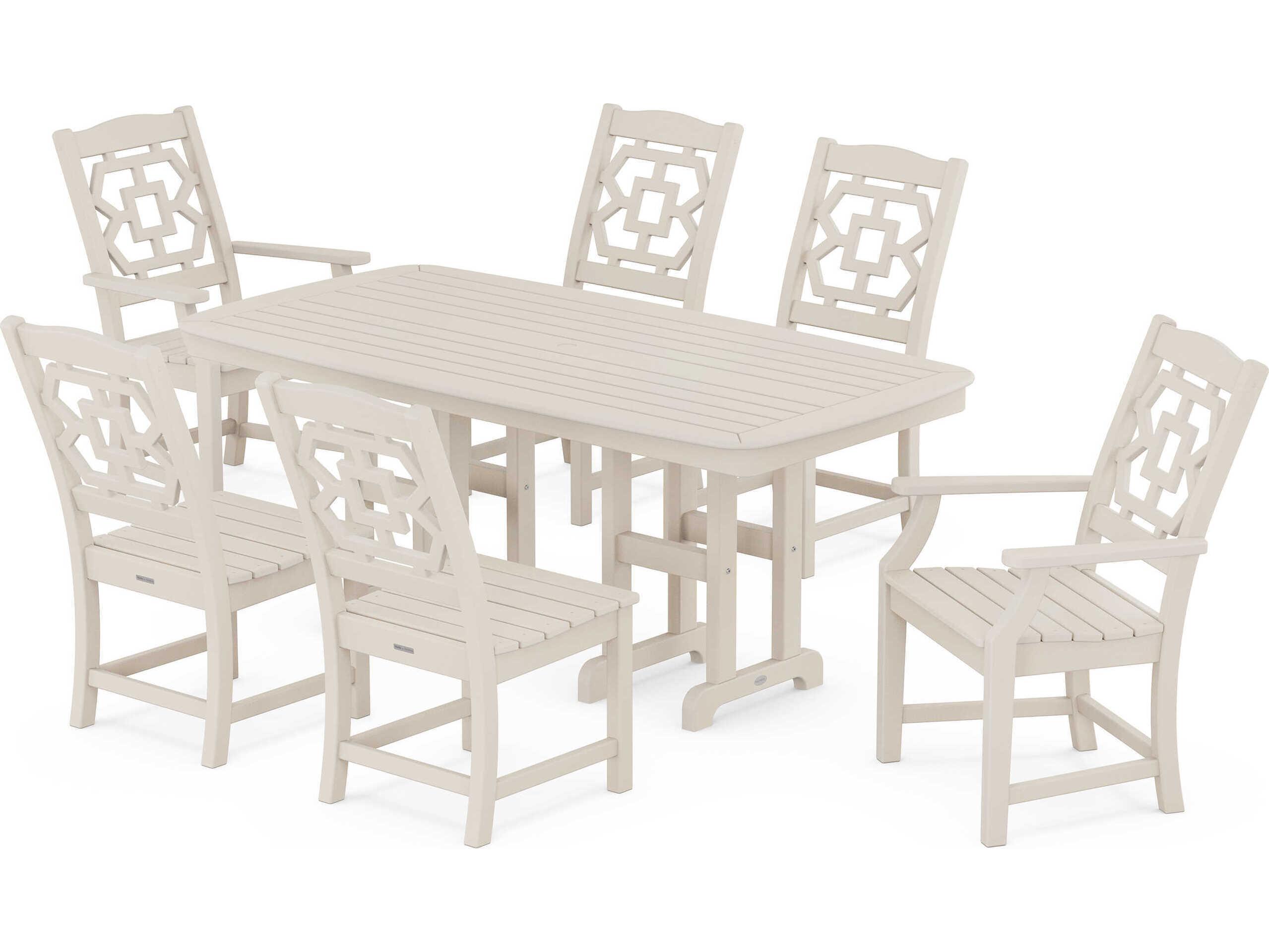 POLYWOOD® Martha Stewart Chinoiserie 7-Piece Outdoor Dining Set