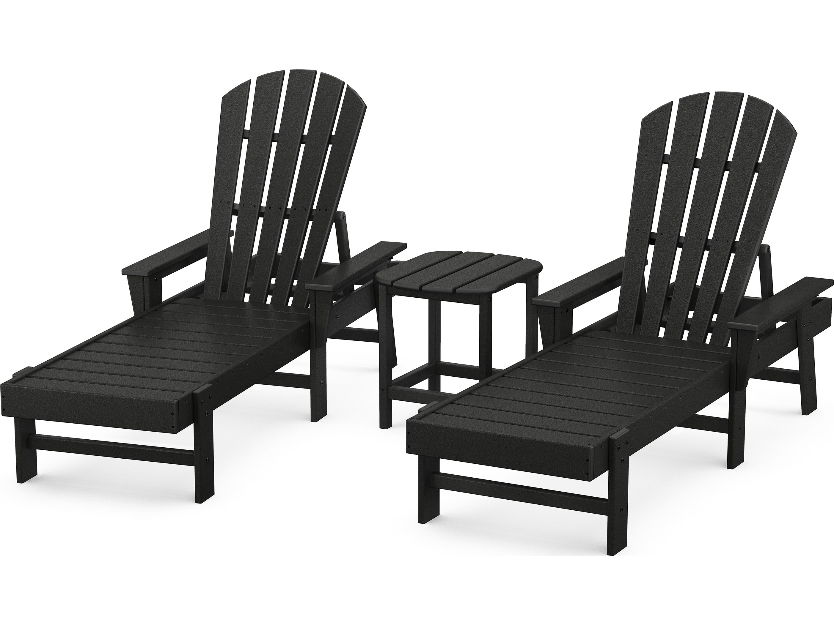 POLYWOOD® South Beach Recycled Plastic 3-Piece Outdoor Lounge Set