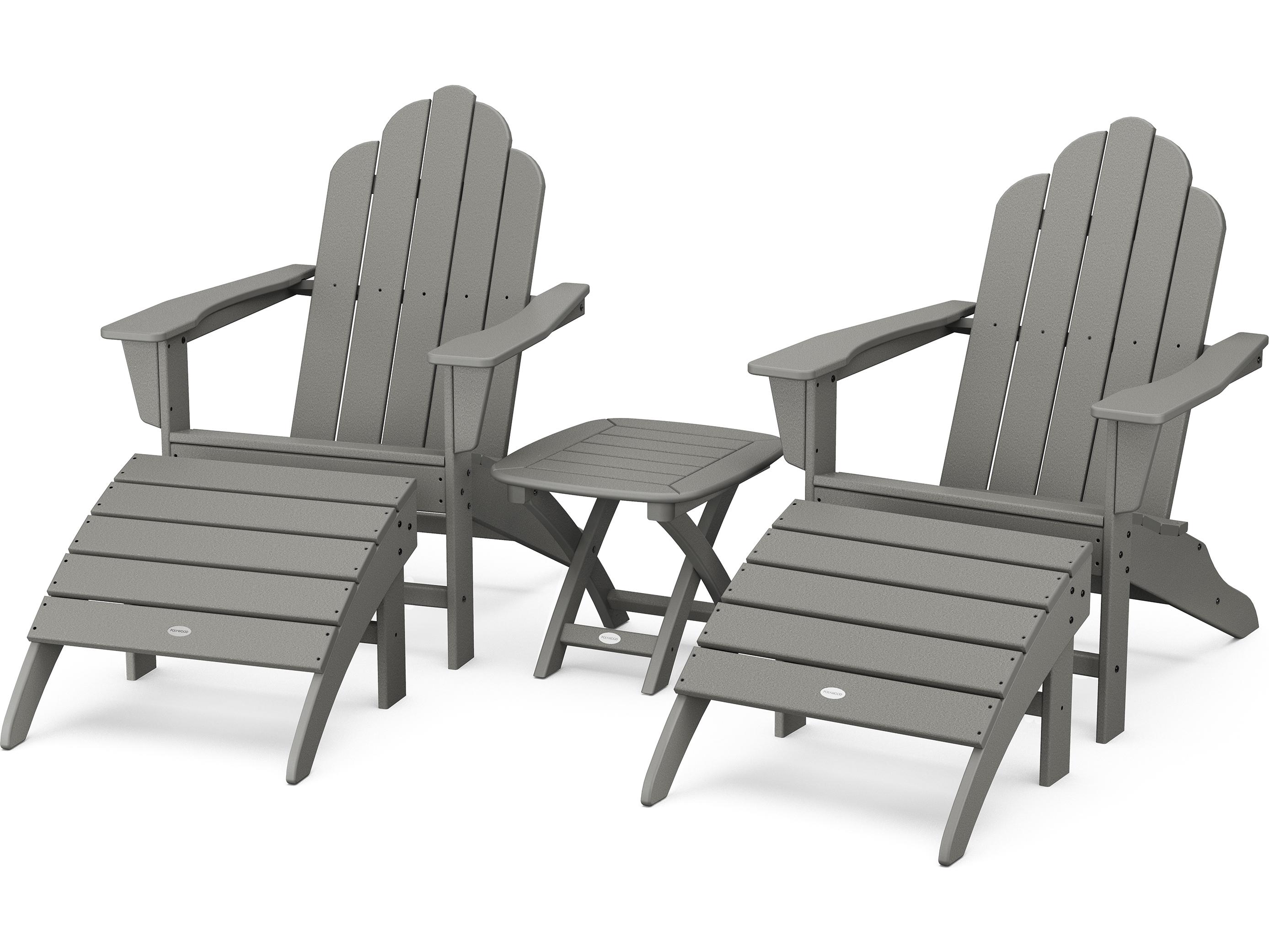 POLYWOOD® Long Island Recycled Plastic Adirondack 3-Piece Set