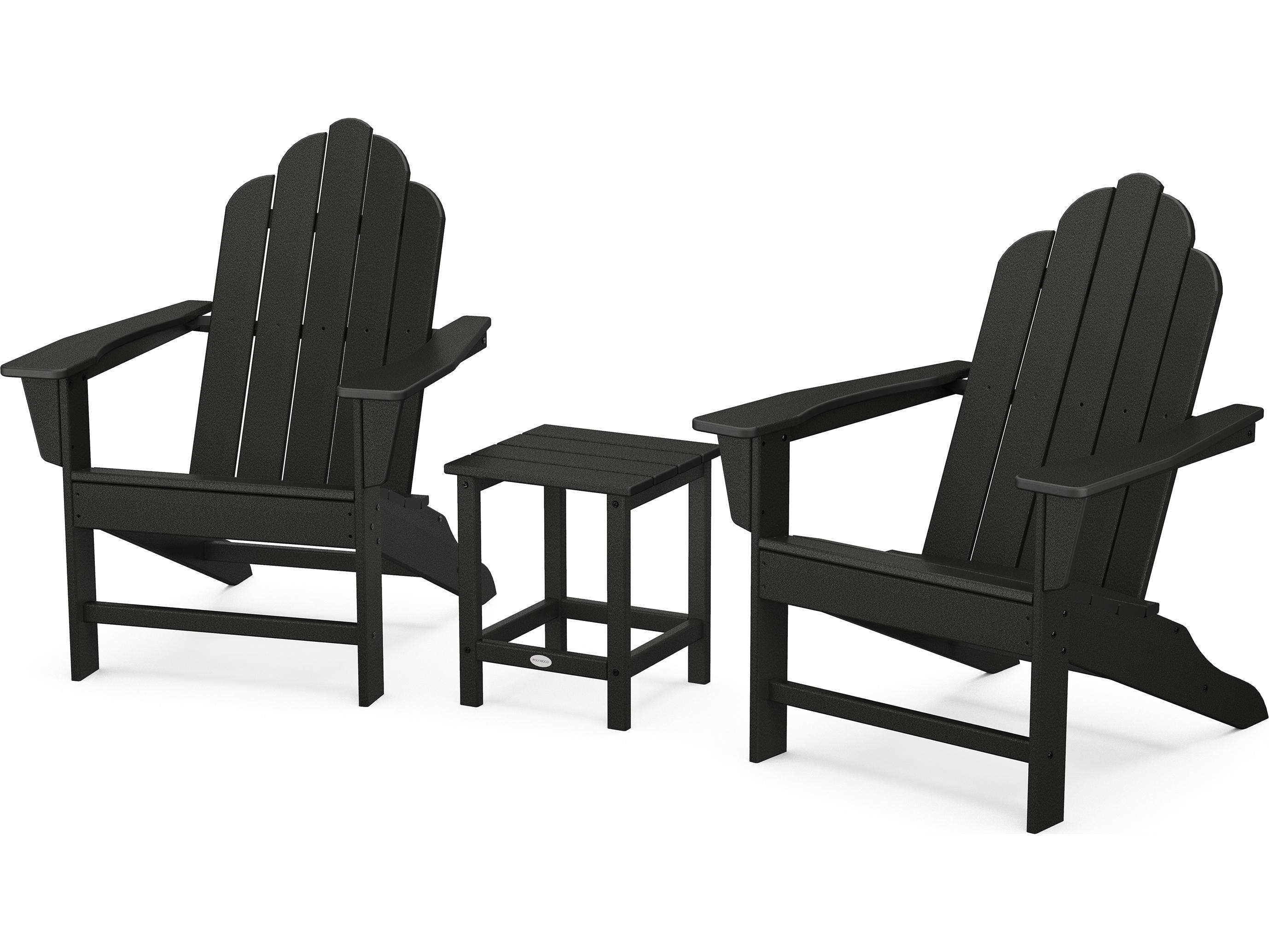 POLYWOOD® Long Island Recycled Plastic Adirondack 3-Piece Set