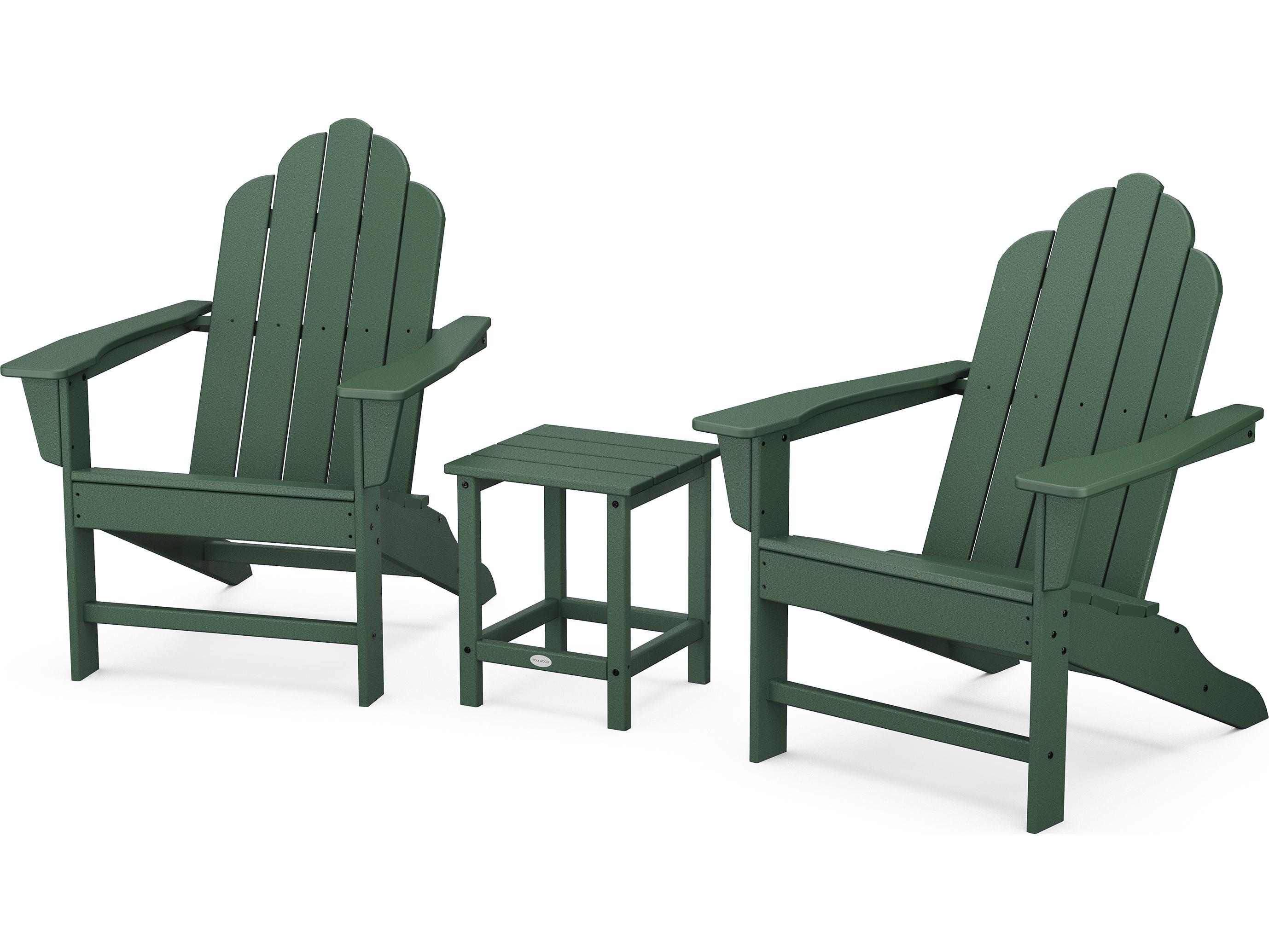 POLYWOOD® Long Island Recycled Plastic Adirondack 3-Piece Set