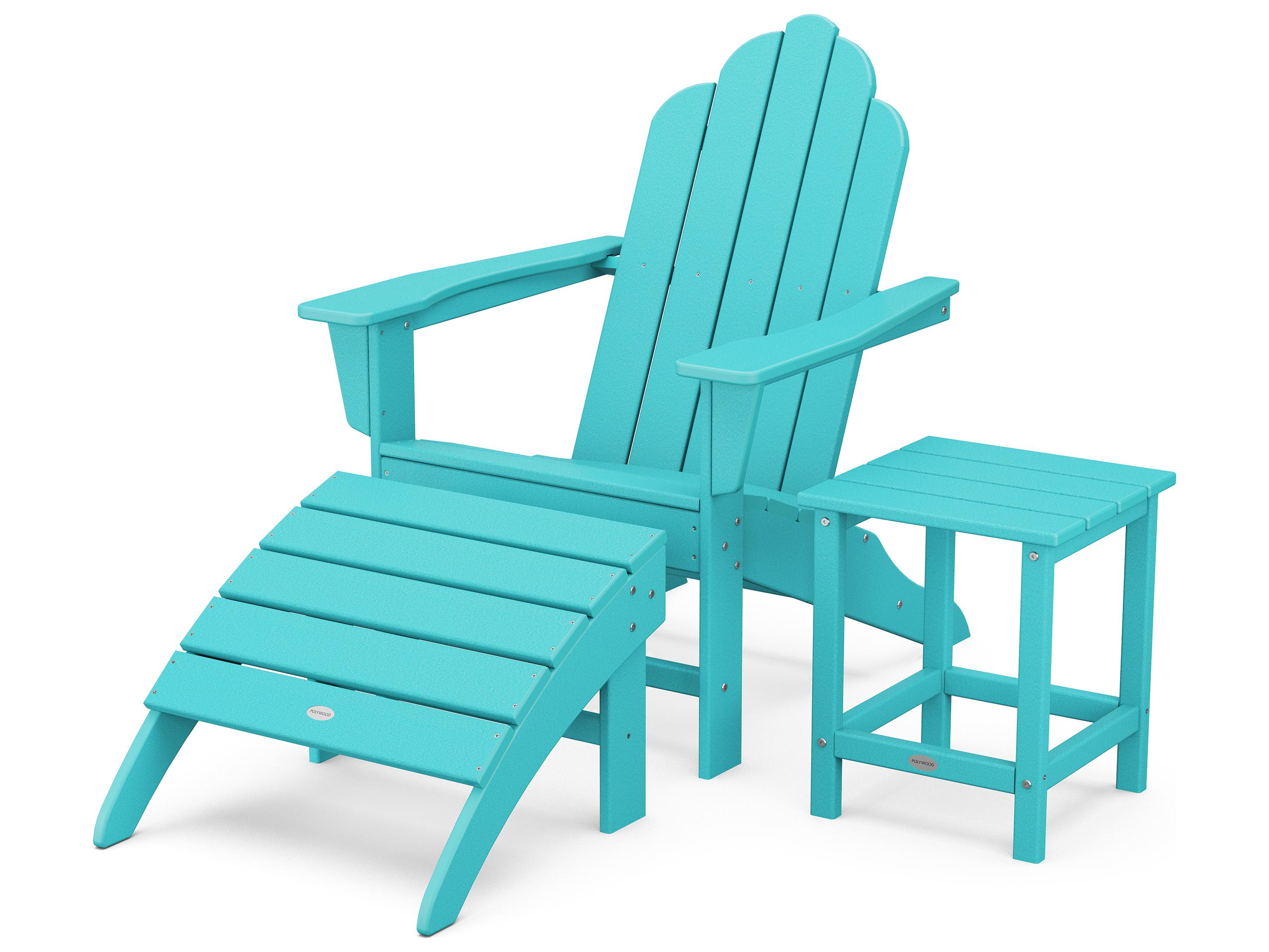 POLYWOOD® Long Island Recycled Plastic Adirondack 3-Piece Set