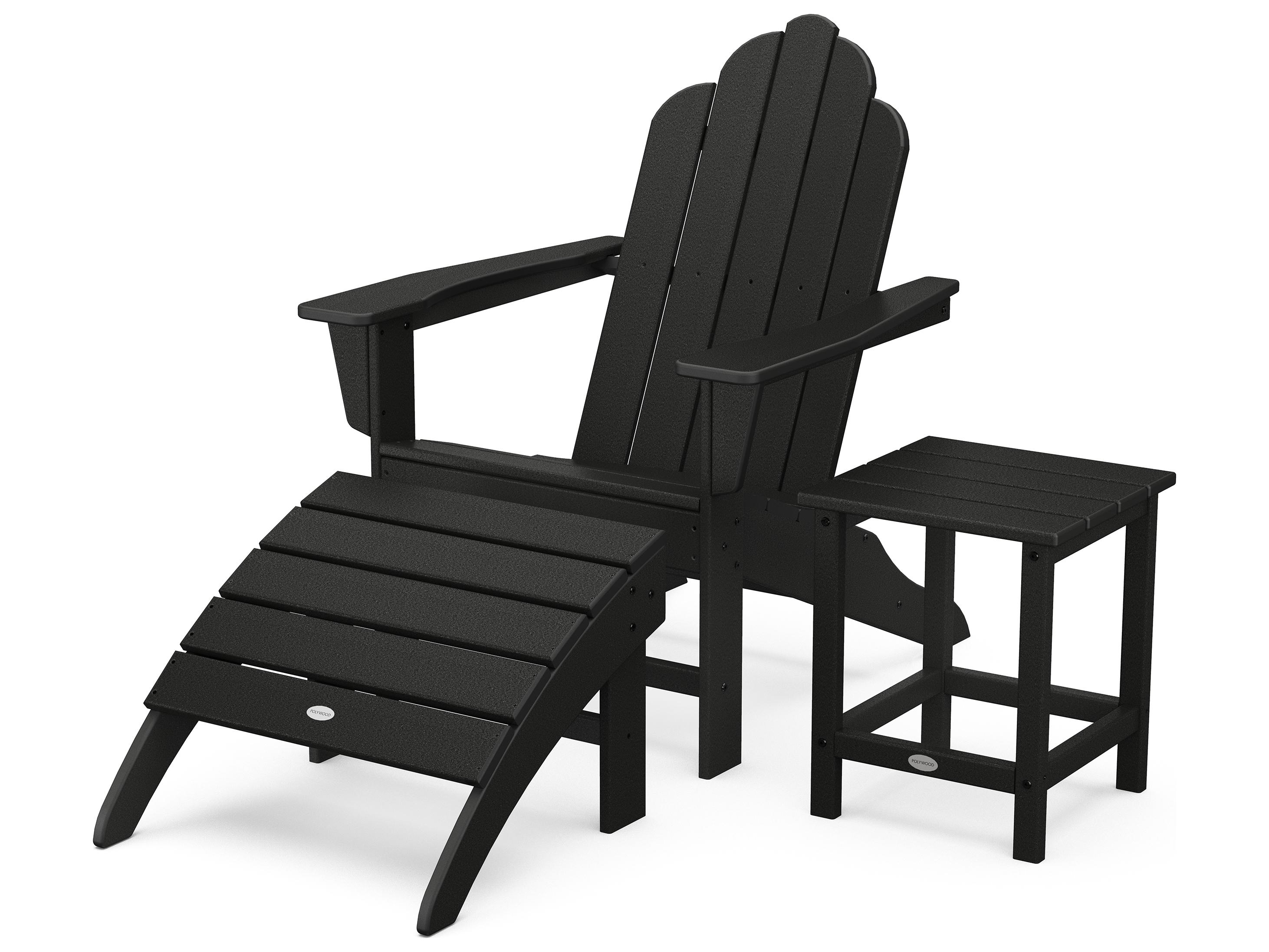POLYWOOD® Long Island Recycled Plastic Adirondack 3-Piece Set