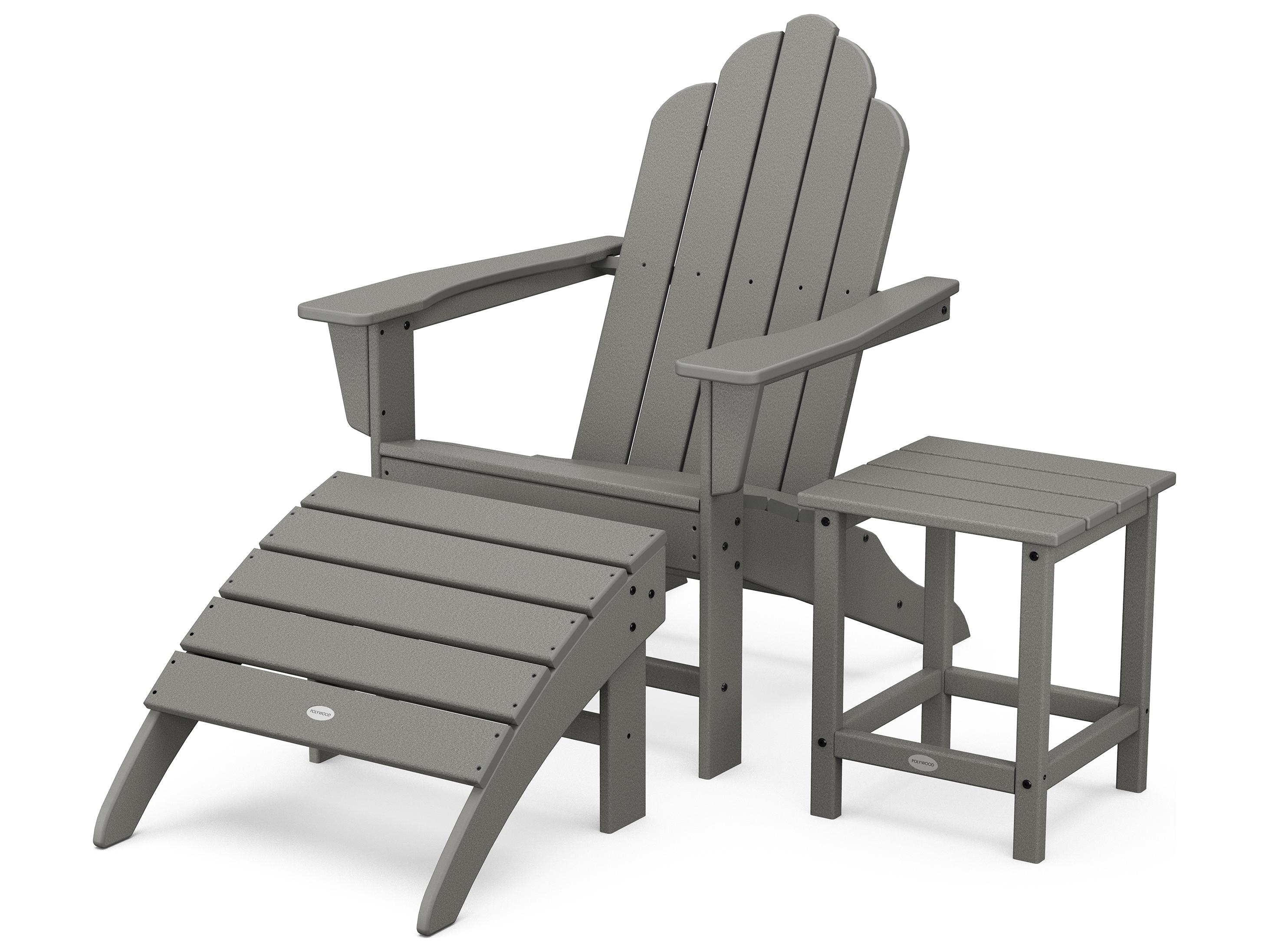 POLYWOOD® Long Island Recycled Plastic Adirondack 3-Piece Set