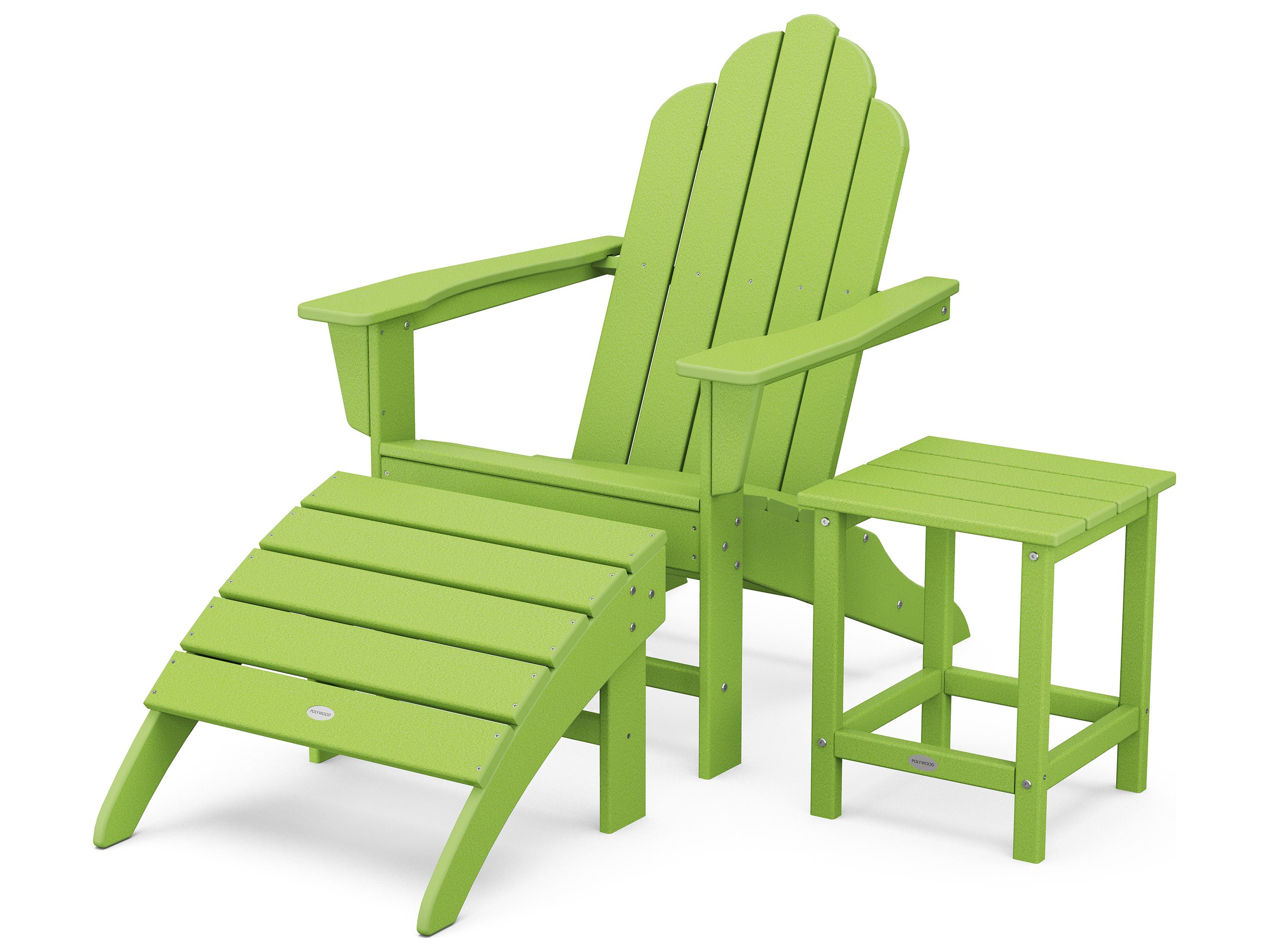 POLYWOOD® Long Island Recycled Plastic Adirondack 3-Piece Set