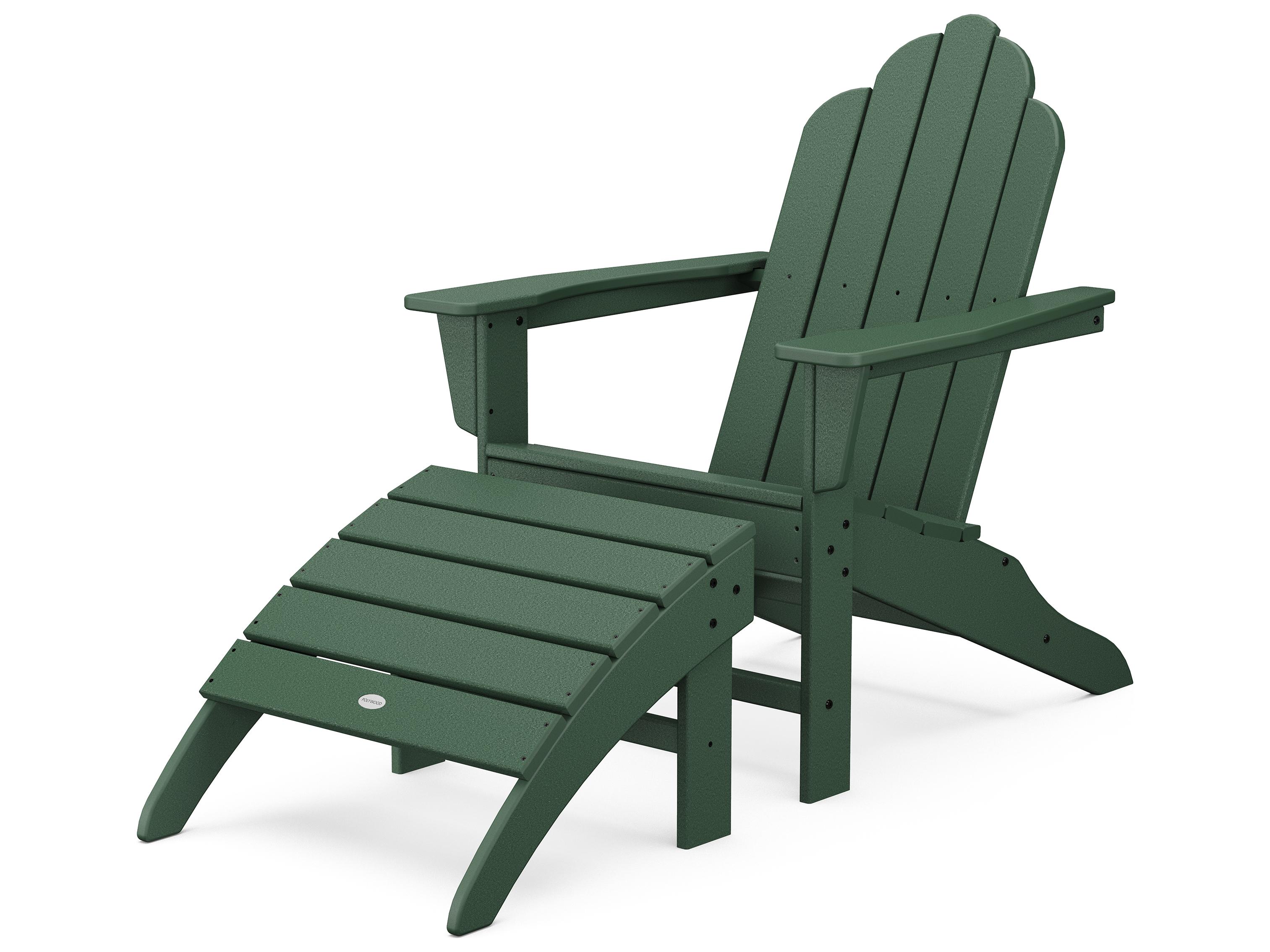 POLYWOOD® Long Island Recycled Plastic Adirondack 2-Piece Set