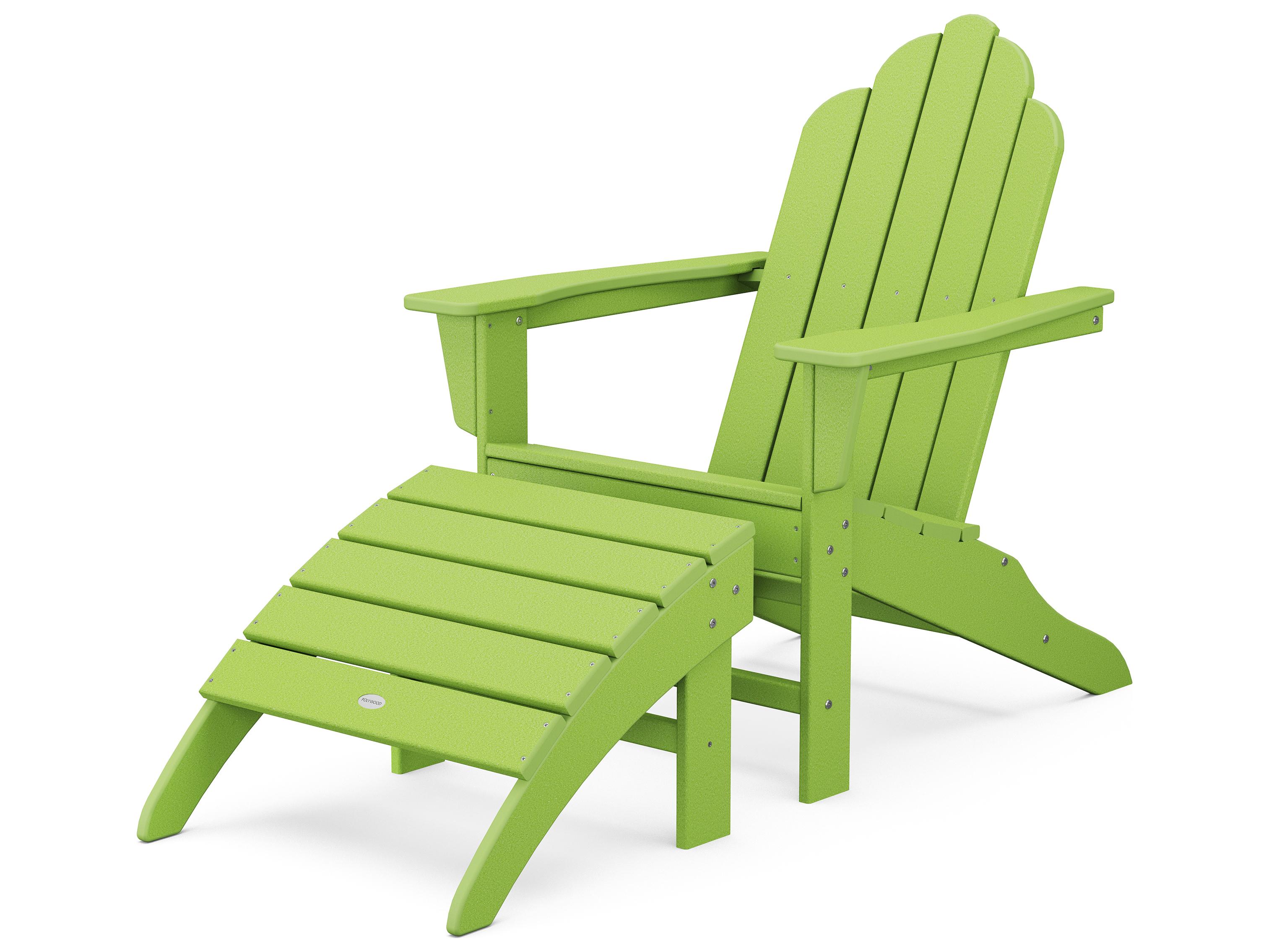 POLYWOOD® Long Island Recycled Plastic Adirondack 2-Piece Set
