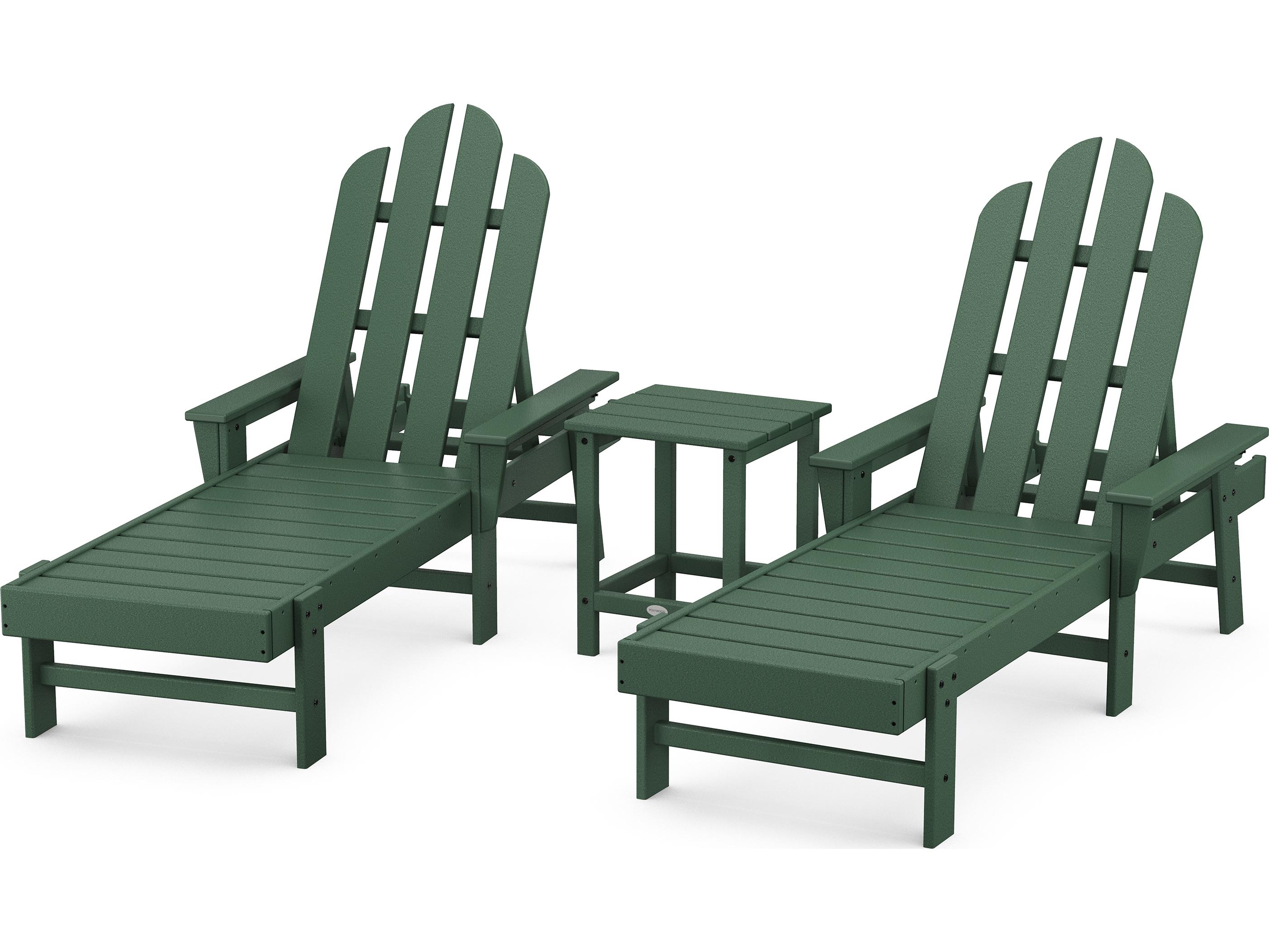 POLYWOOD® Long Island Recycled Plastic Chaise 3-Piece Set