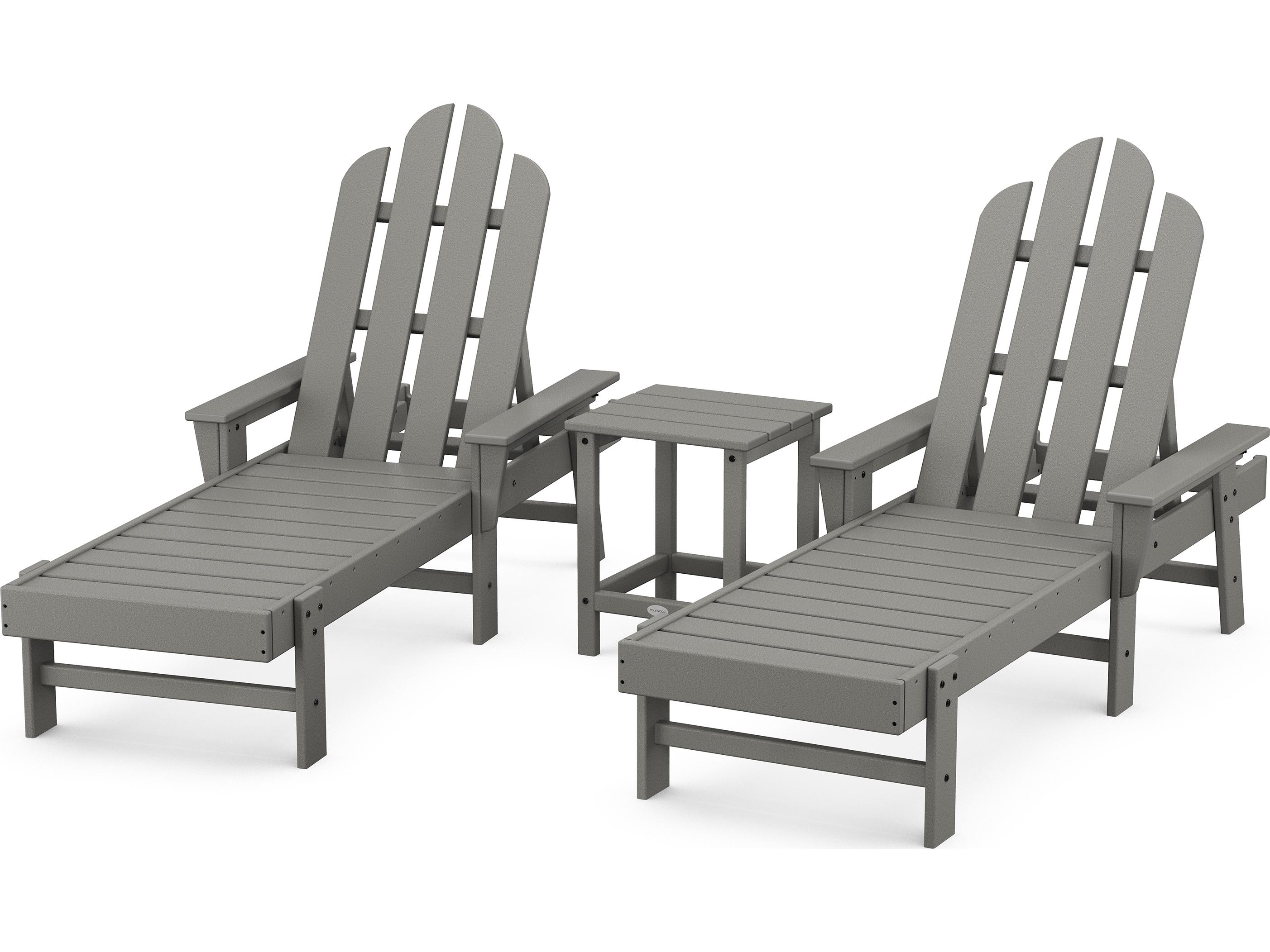 POLYWOOD® Long Island Recycled Plastic Chaise 3-Piece Set