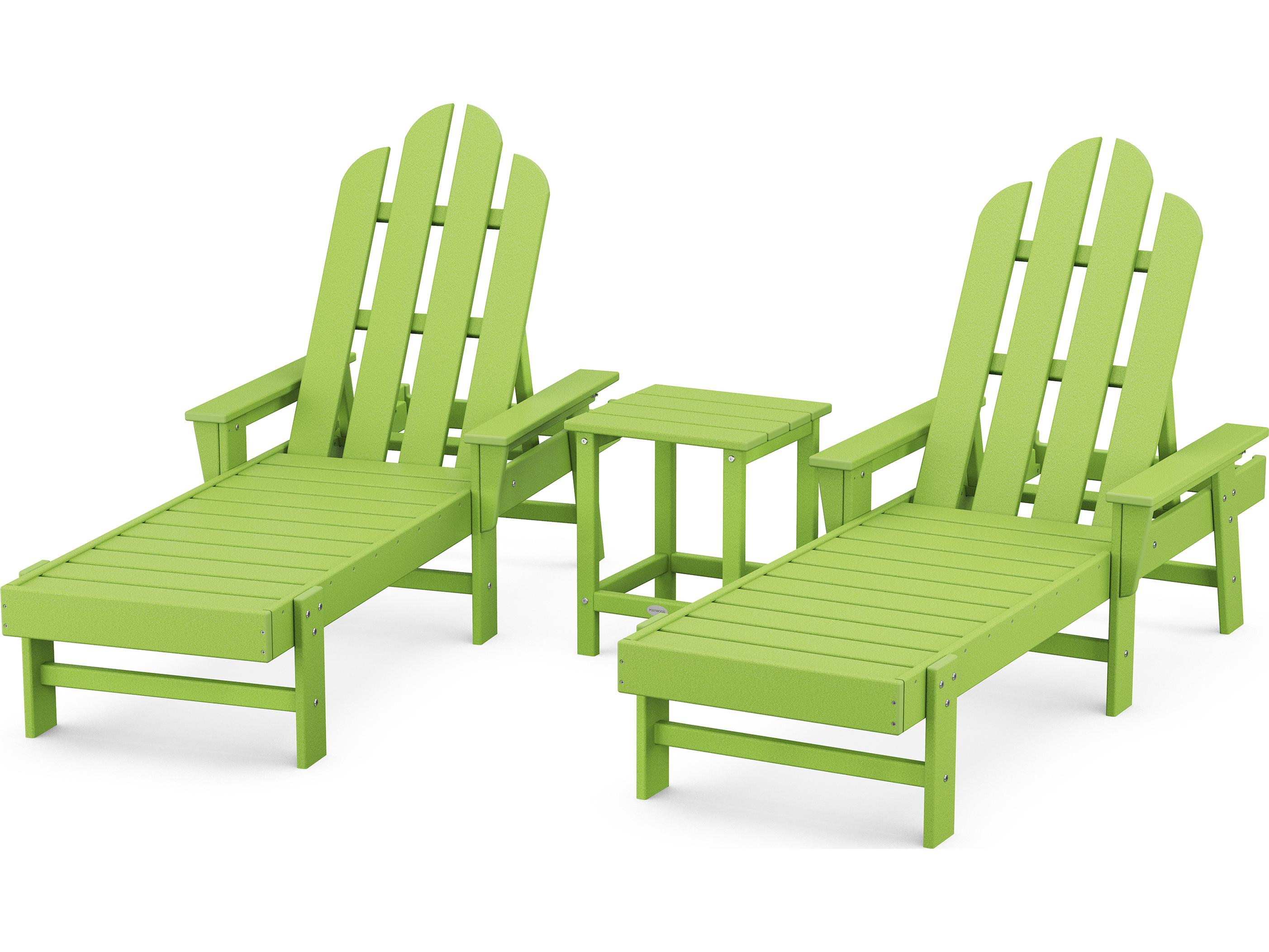 POLYWOOD® Long Island Recycled Plastic Chaise 3-Piece Set