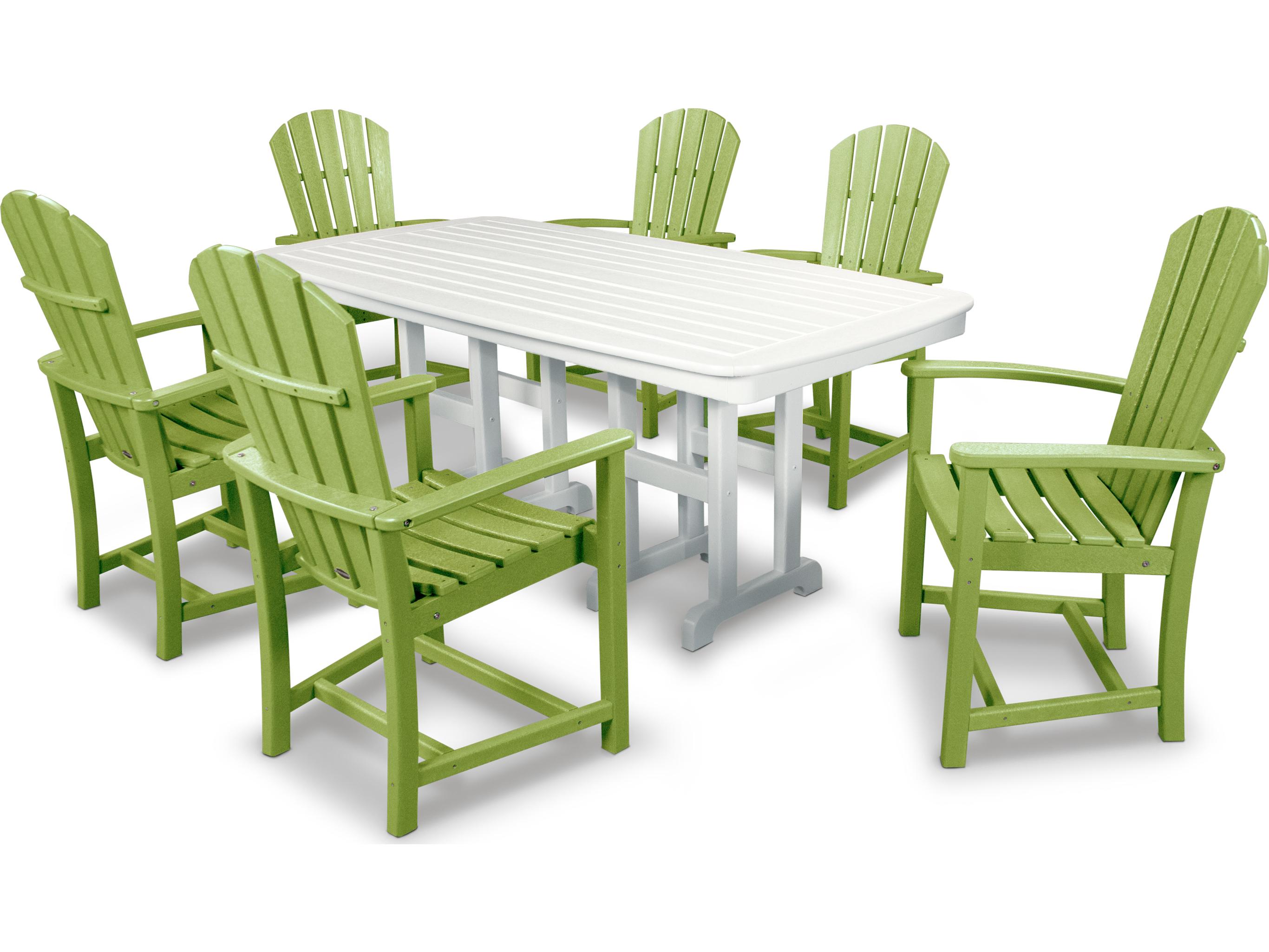 POLYWOOD® Palm Coast Recycled Plastic 7 Piece Patio Dining Set