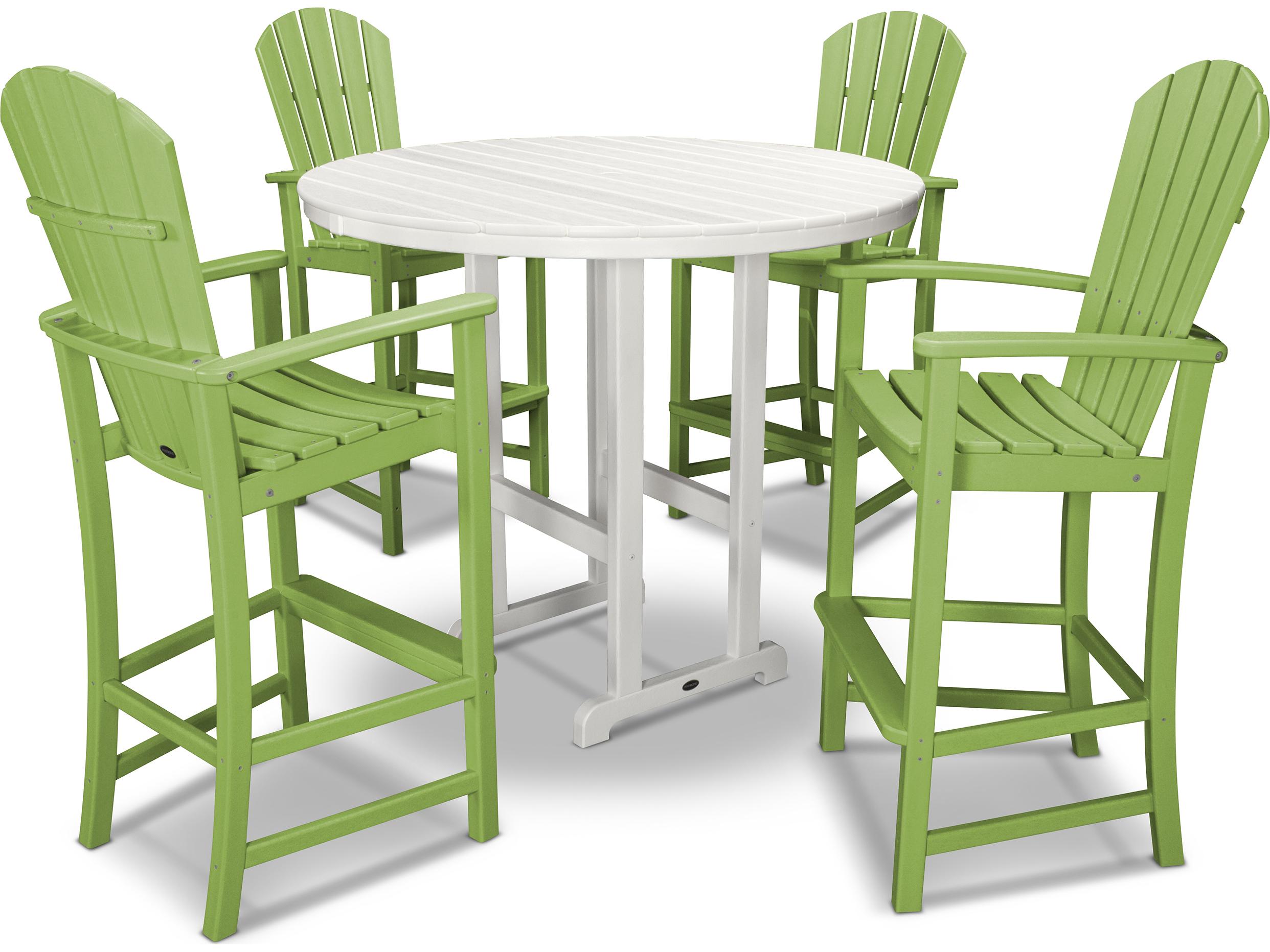 POLYWOOD® Palm Coast Recycled Plastic 5 Piece Bar Set