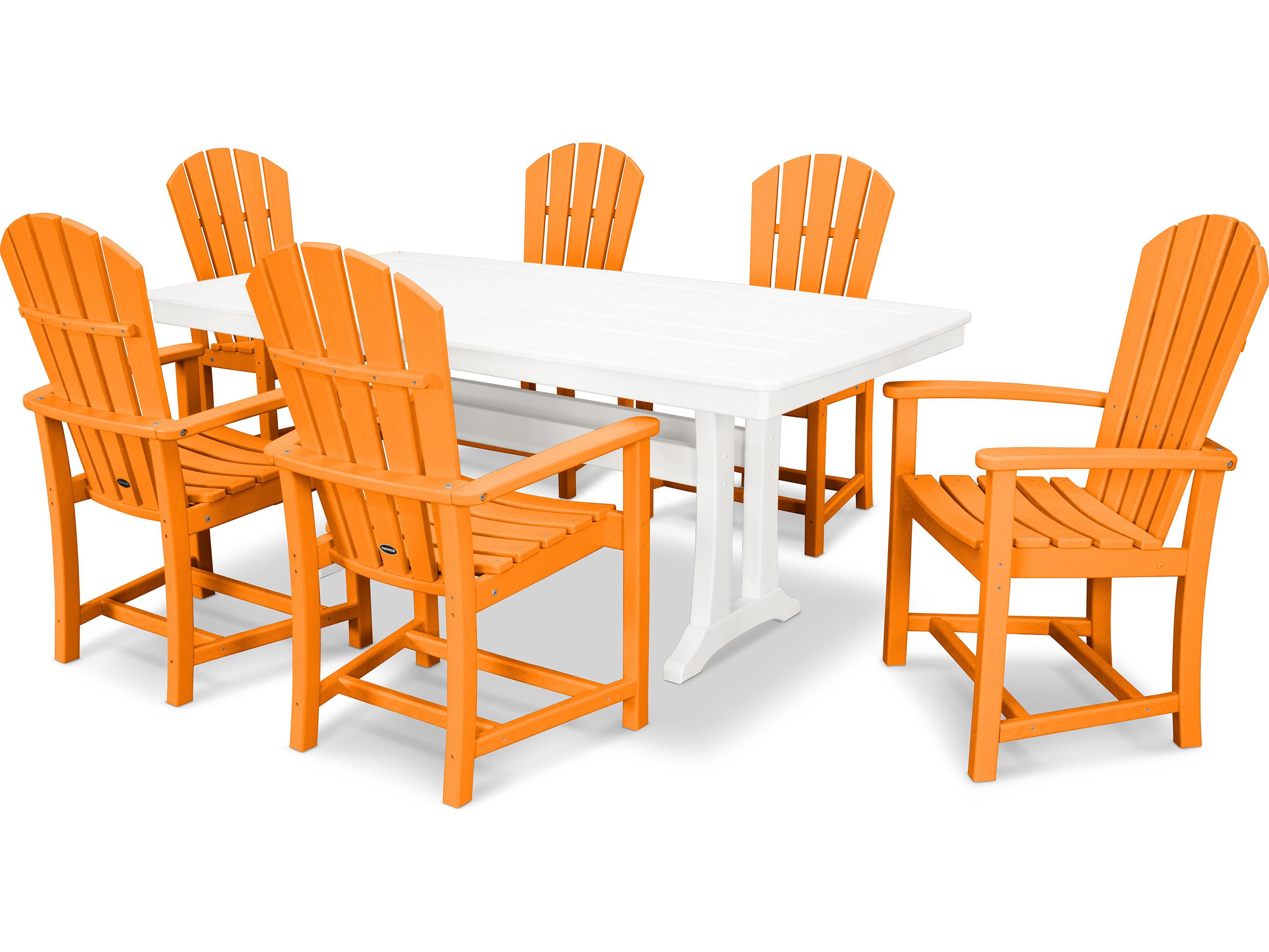 POLYWOOD® Palm Coast Recycled Plastic 7 Piece Outdoor Dining Set