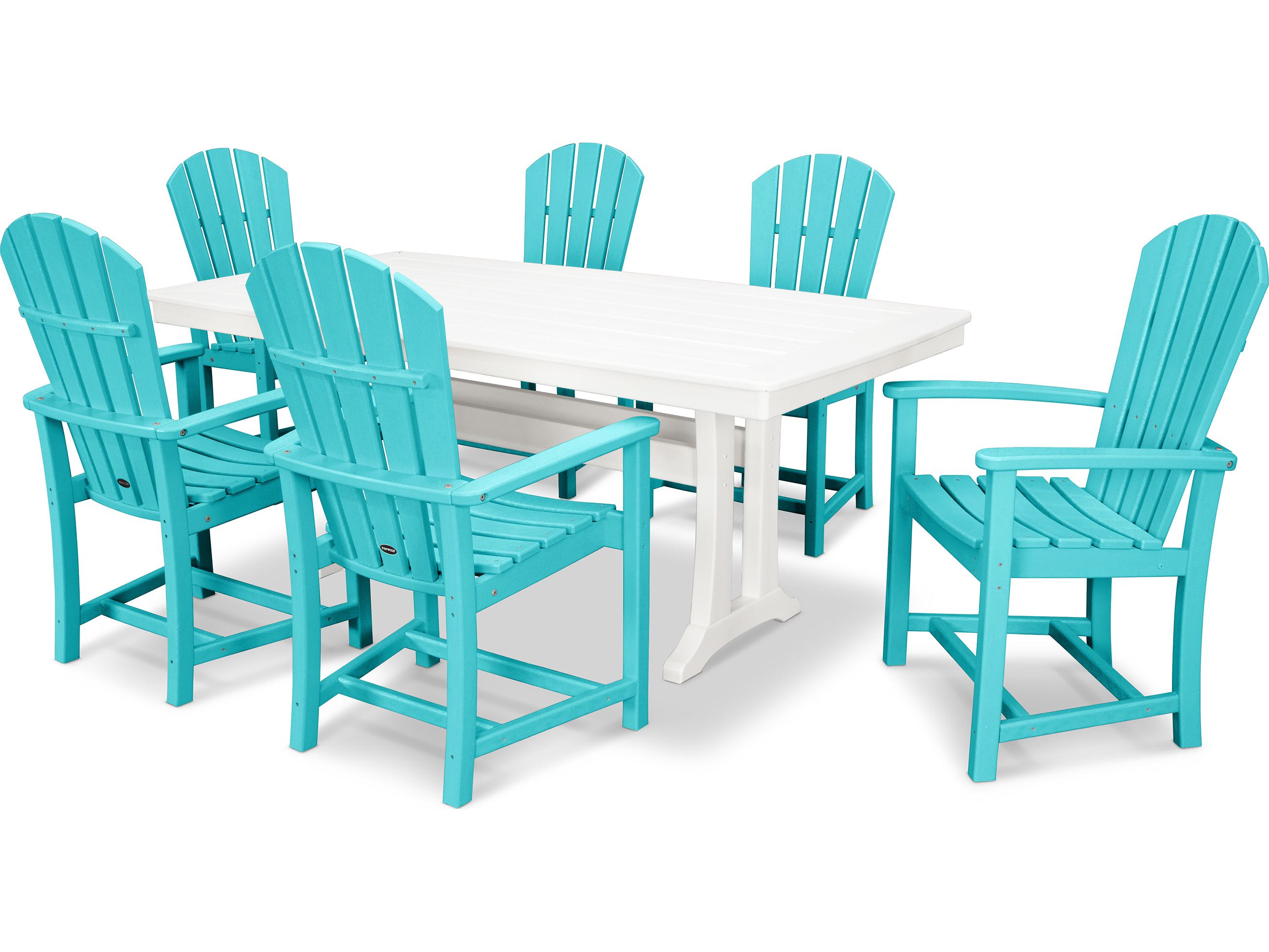 POLYWOOD® Palm Coast Recycled Plastic 7 Piece Outdoor Dining Set