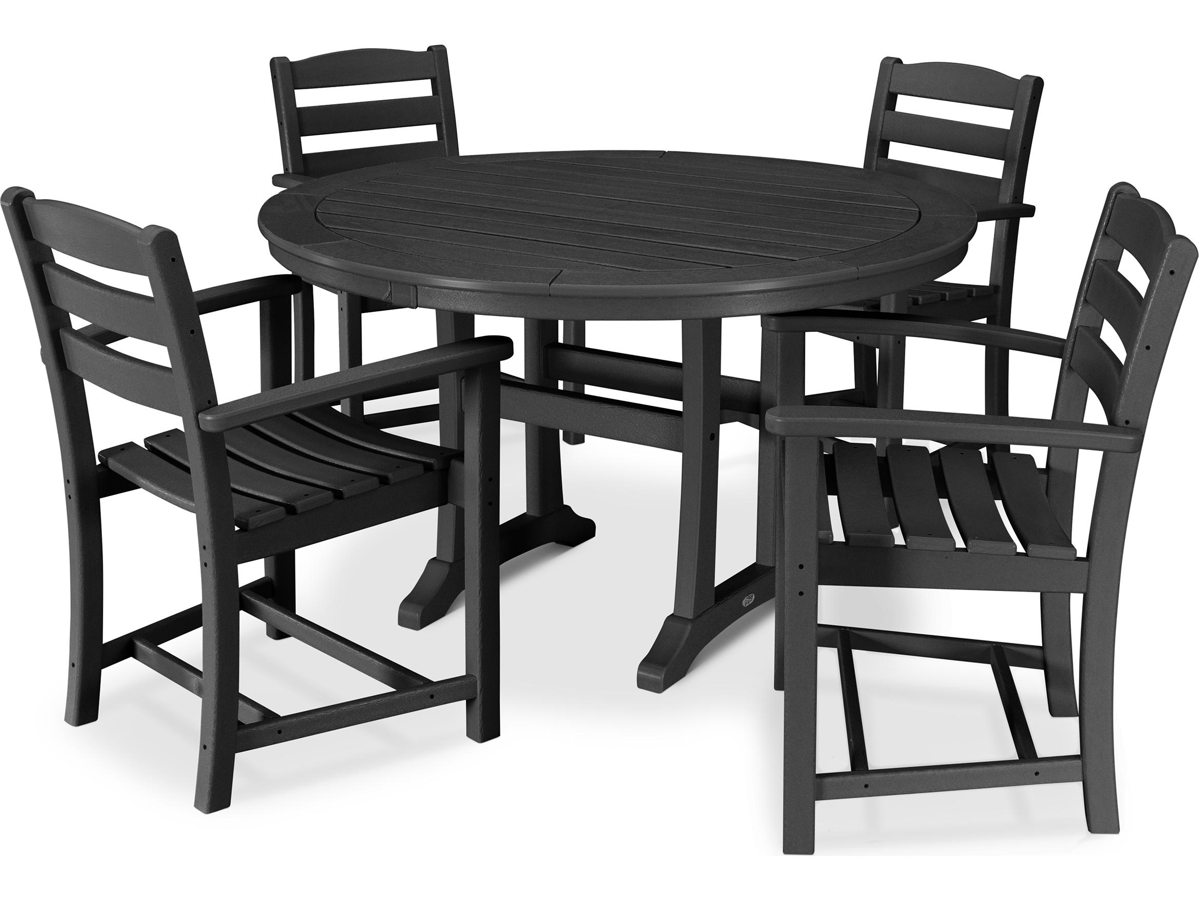 POLYWOOD® La Casa Cafe Recycled Plastic 5 Piece Patio Dining Set