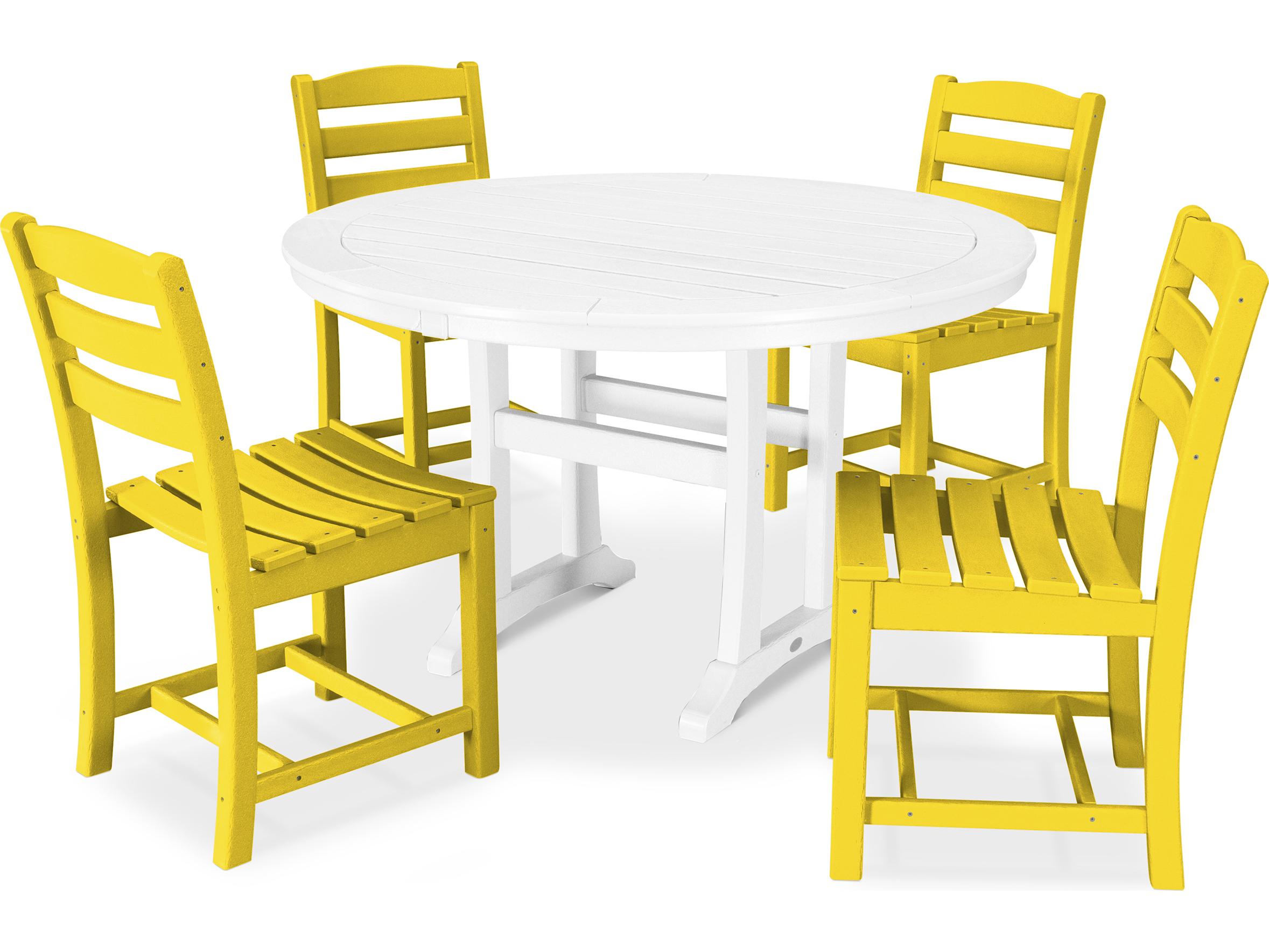 POLYWOOD® La Casa Cafe Recycled Plastic 5 Piece Dining Side Set