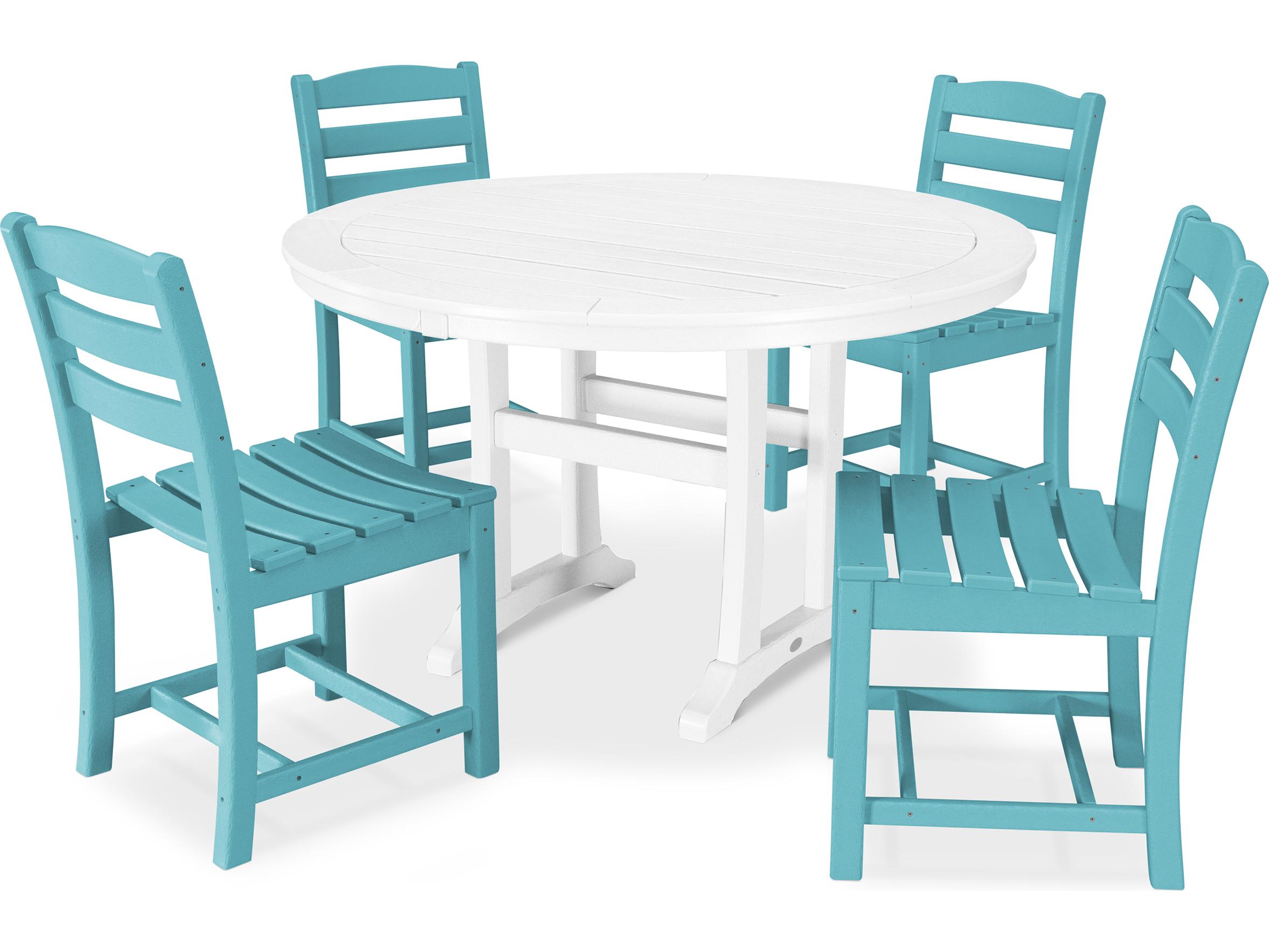 POLYWOOD® La Casa Cafe Recycled Plastic 5 Piece Dining Side Set