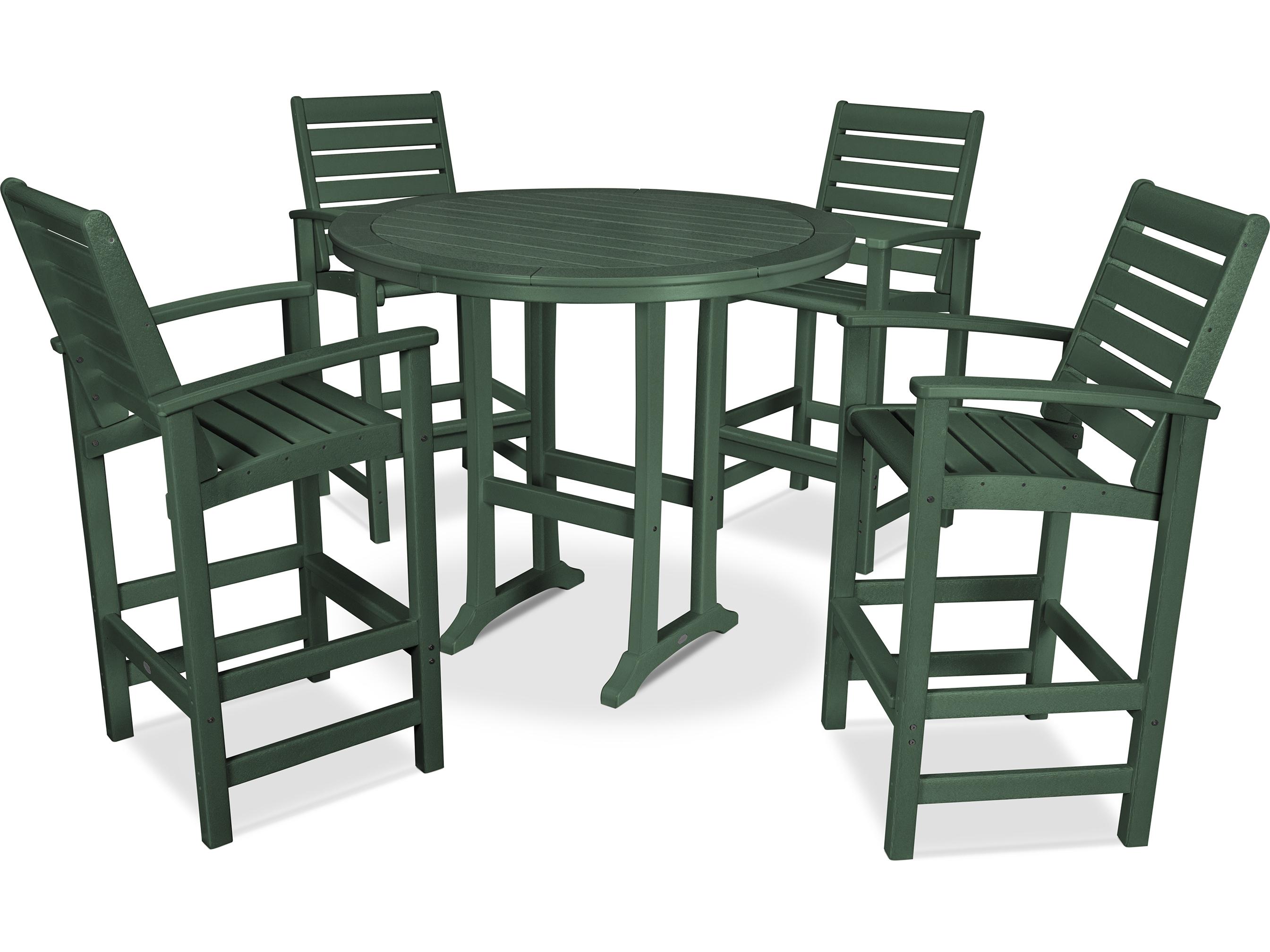POLYWOOD® Signature Recycled Plastic 5 Piece Bar Set